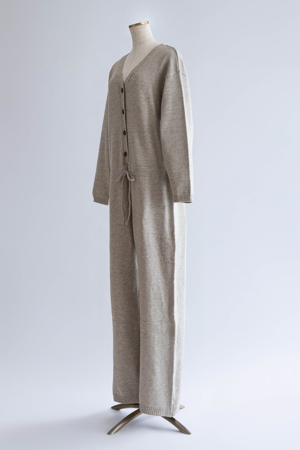 Soft Wool Jumpsuit ベージュ