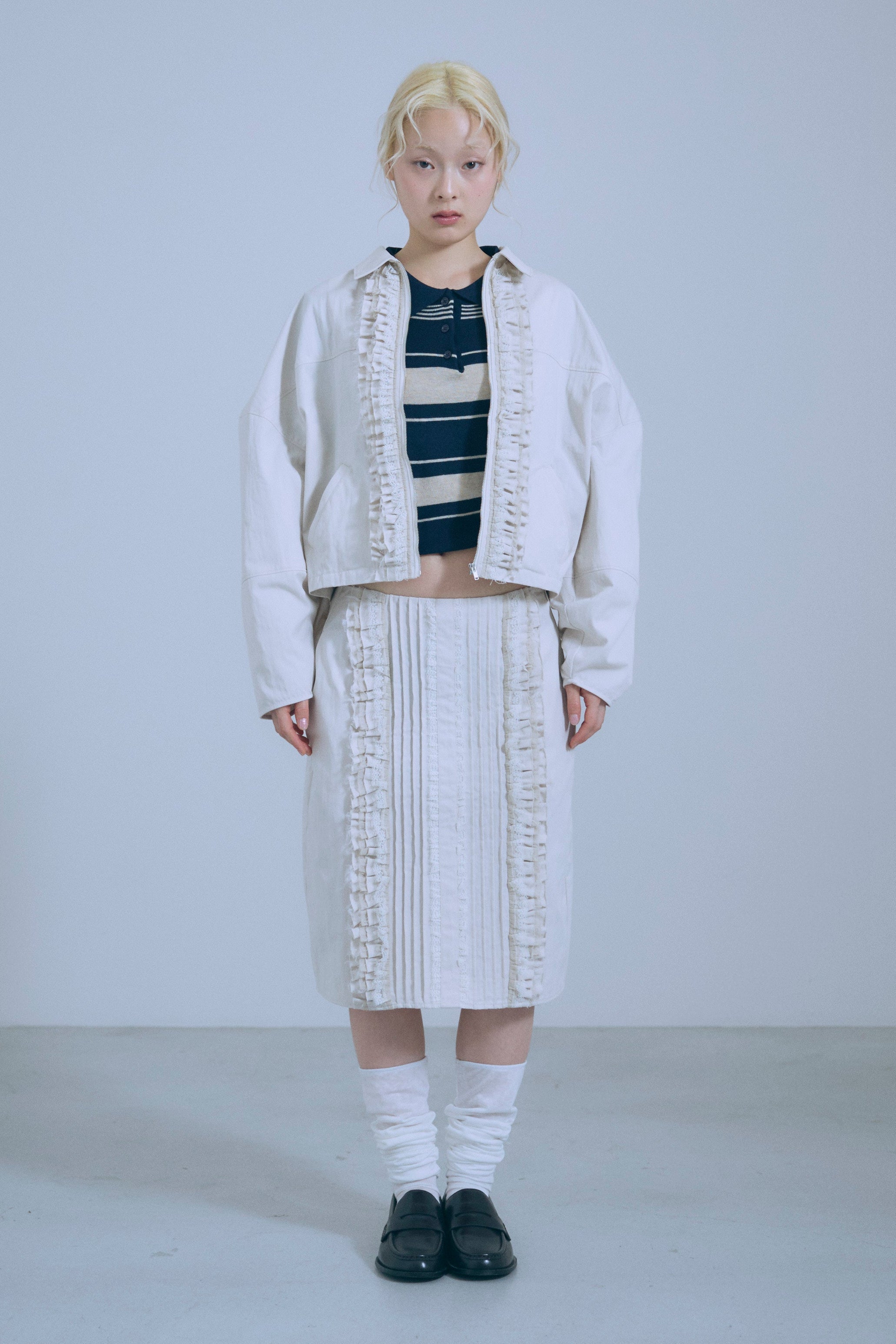 着用カラー:アイボリー 着用サイズ:1 モデル身長:162cm