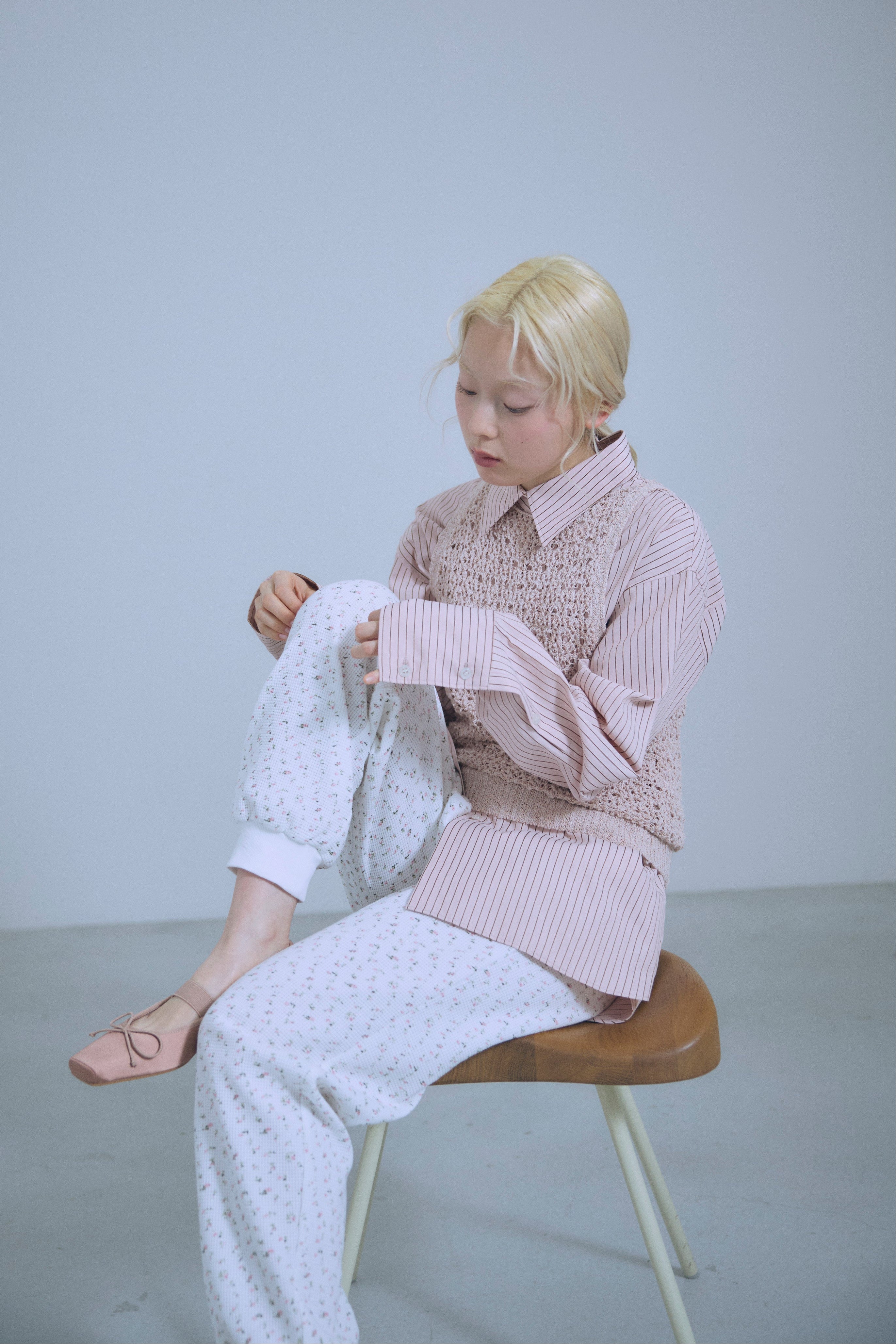 着用カラー:アイボリー モデル身長:162㎝