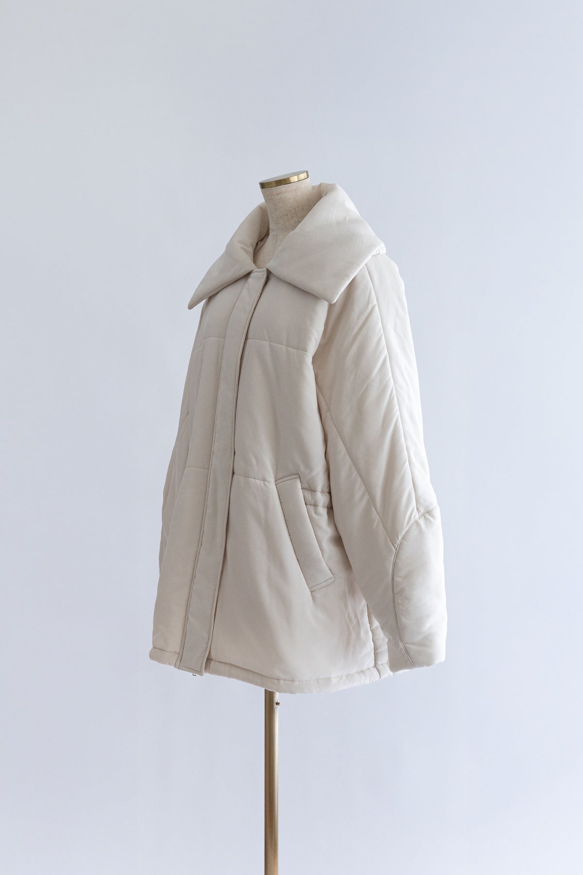 Dolman Sleeve Padded Jacket アイボリー