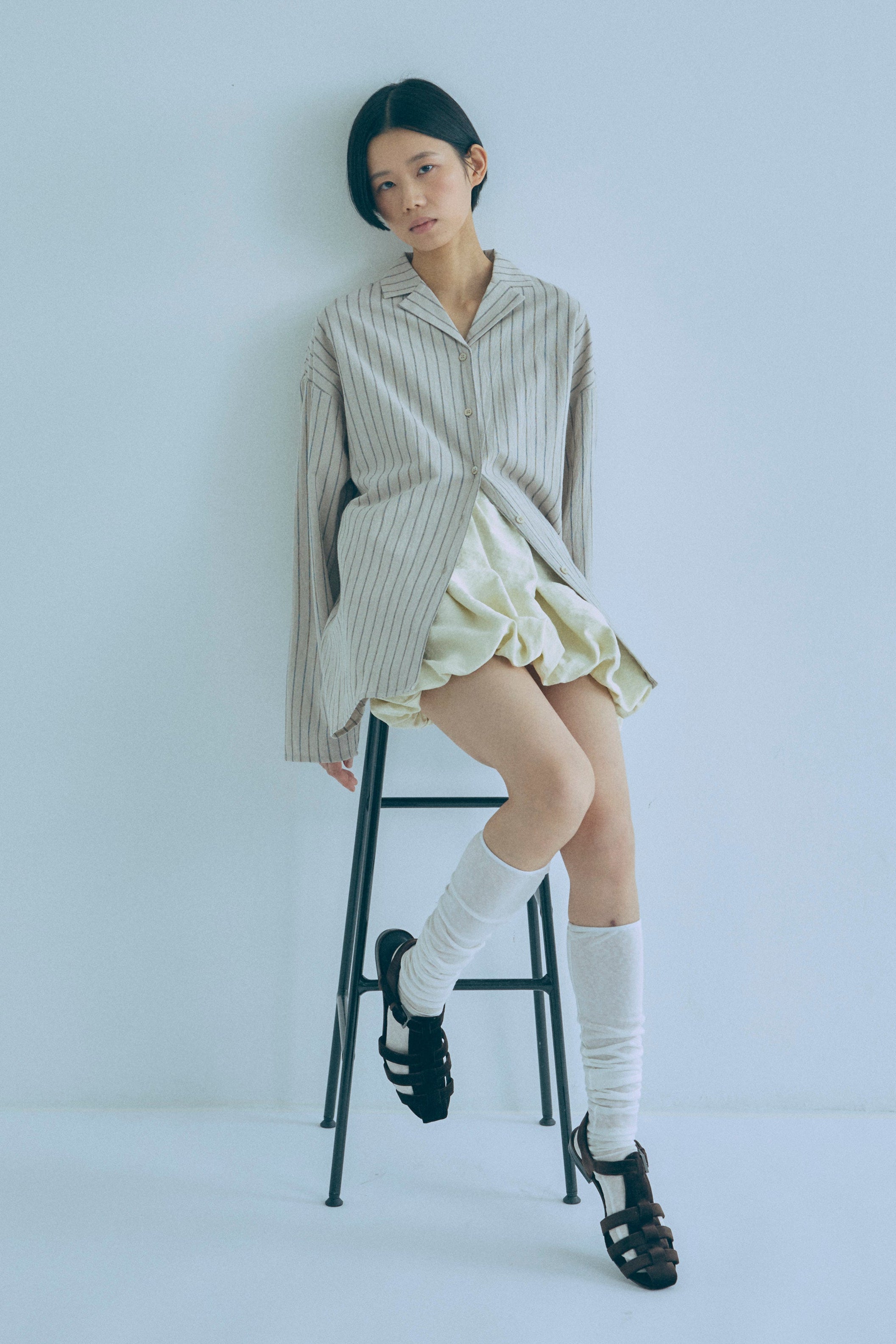 着用カラー:アイボリー モデル身長:170㎝