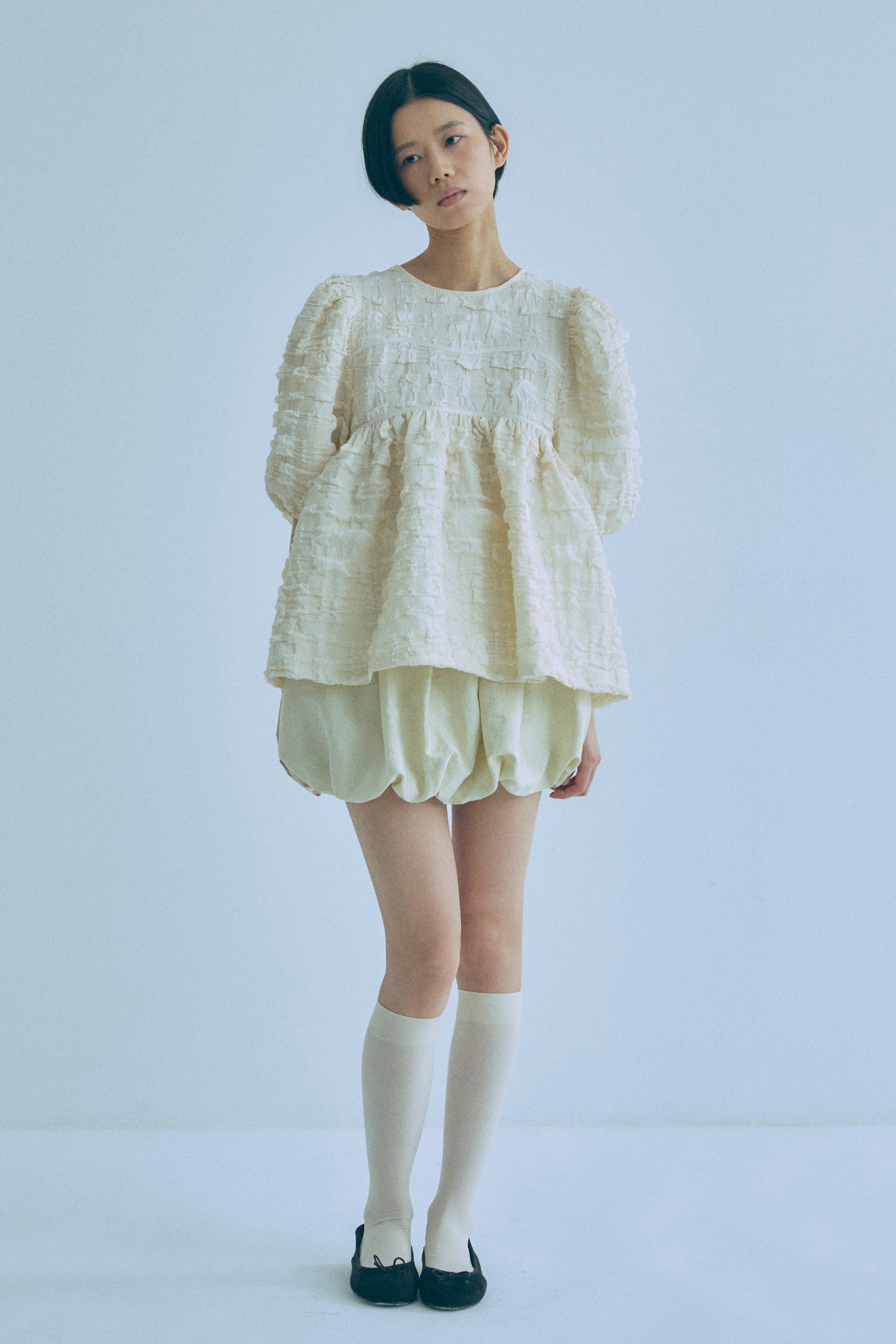 着用カラー:アイボリー モデル身長:170㎝