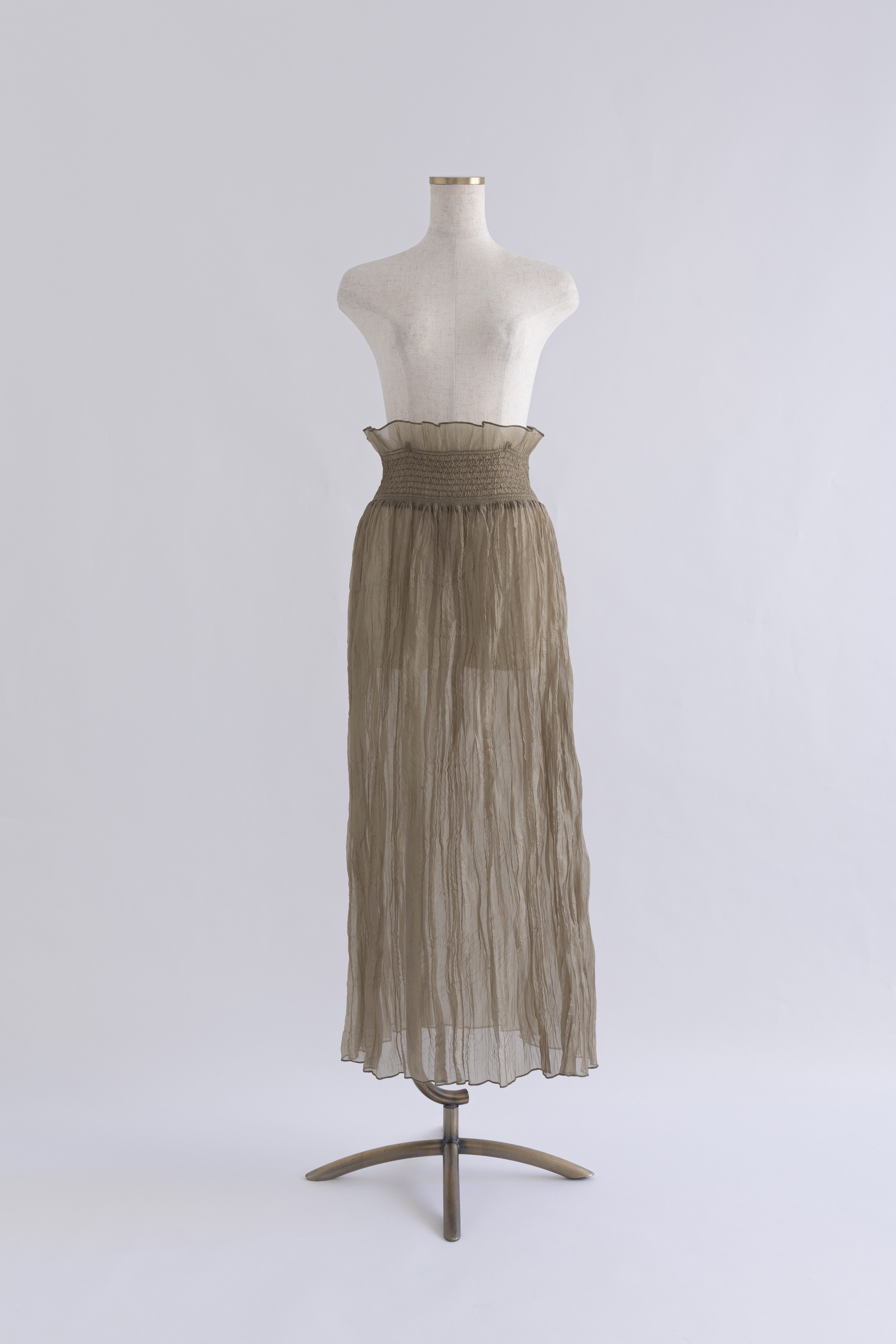 2Way Sheer Crinkled Skirt Dress