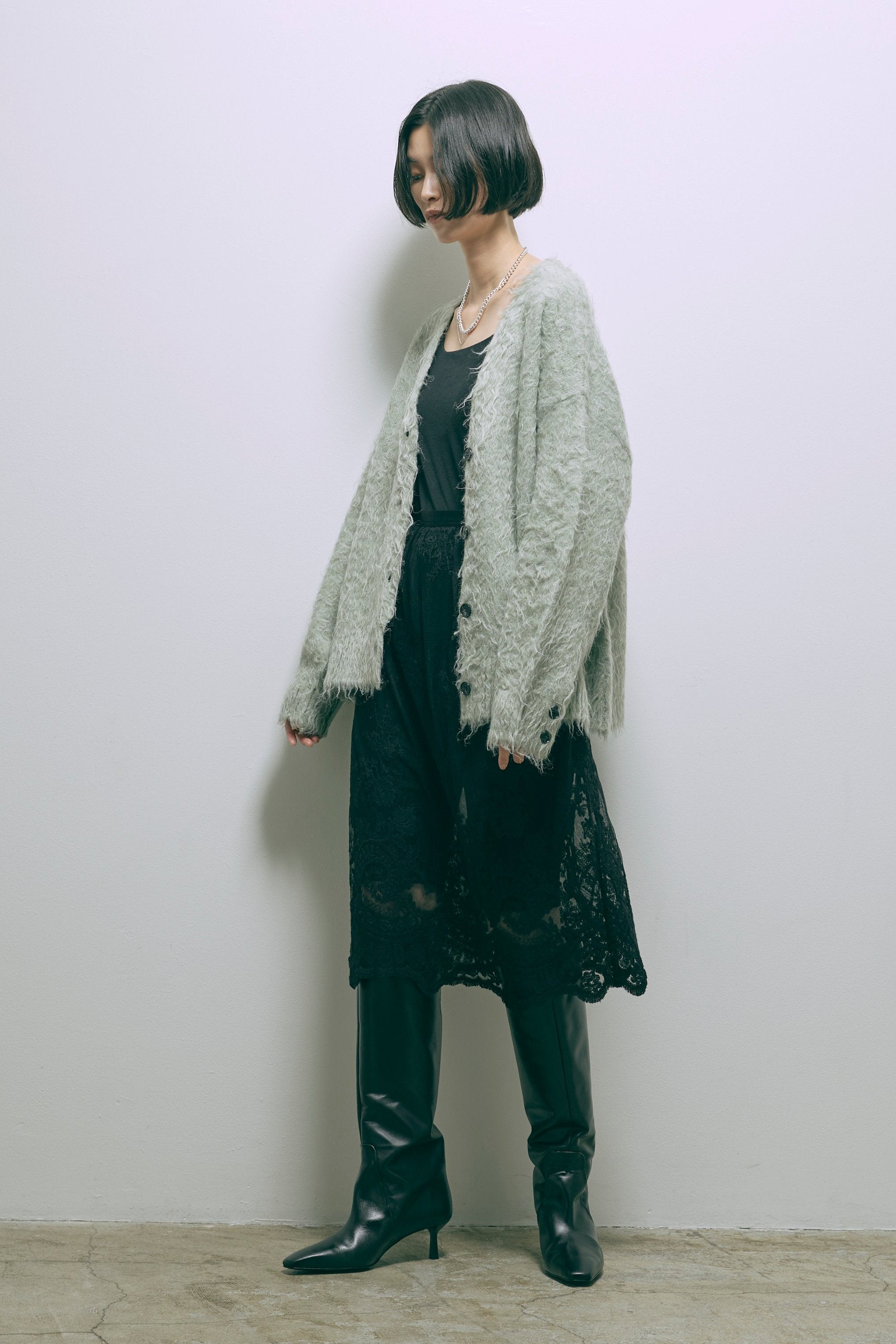 Brashed Shaggy Cardigan