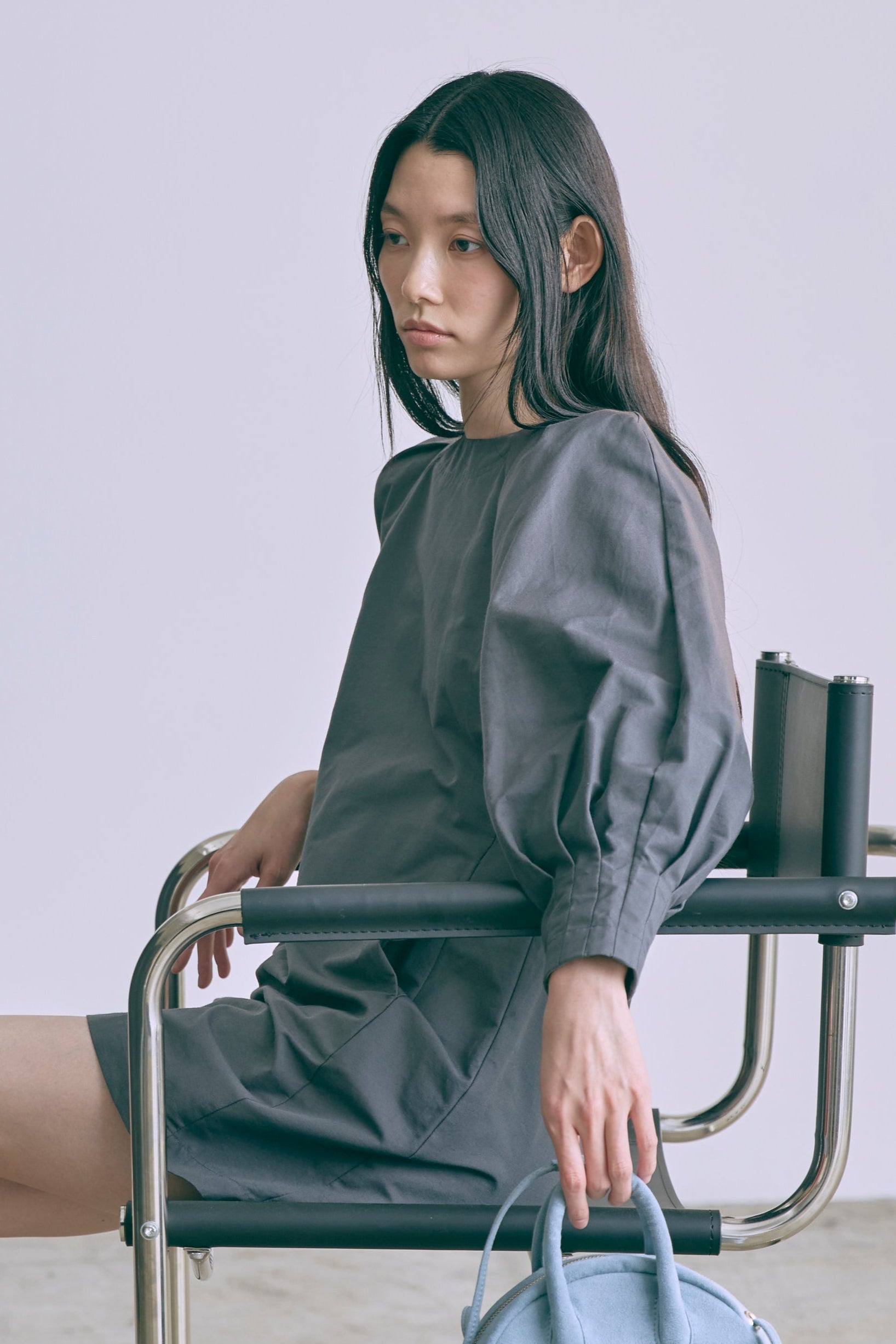 Volume Sleeve Mini Dress