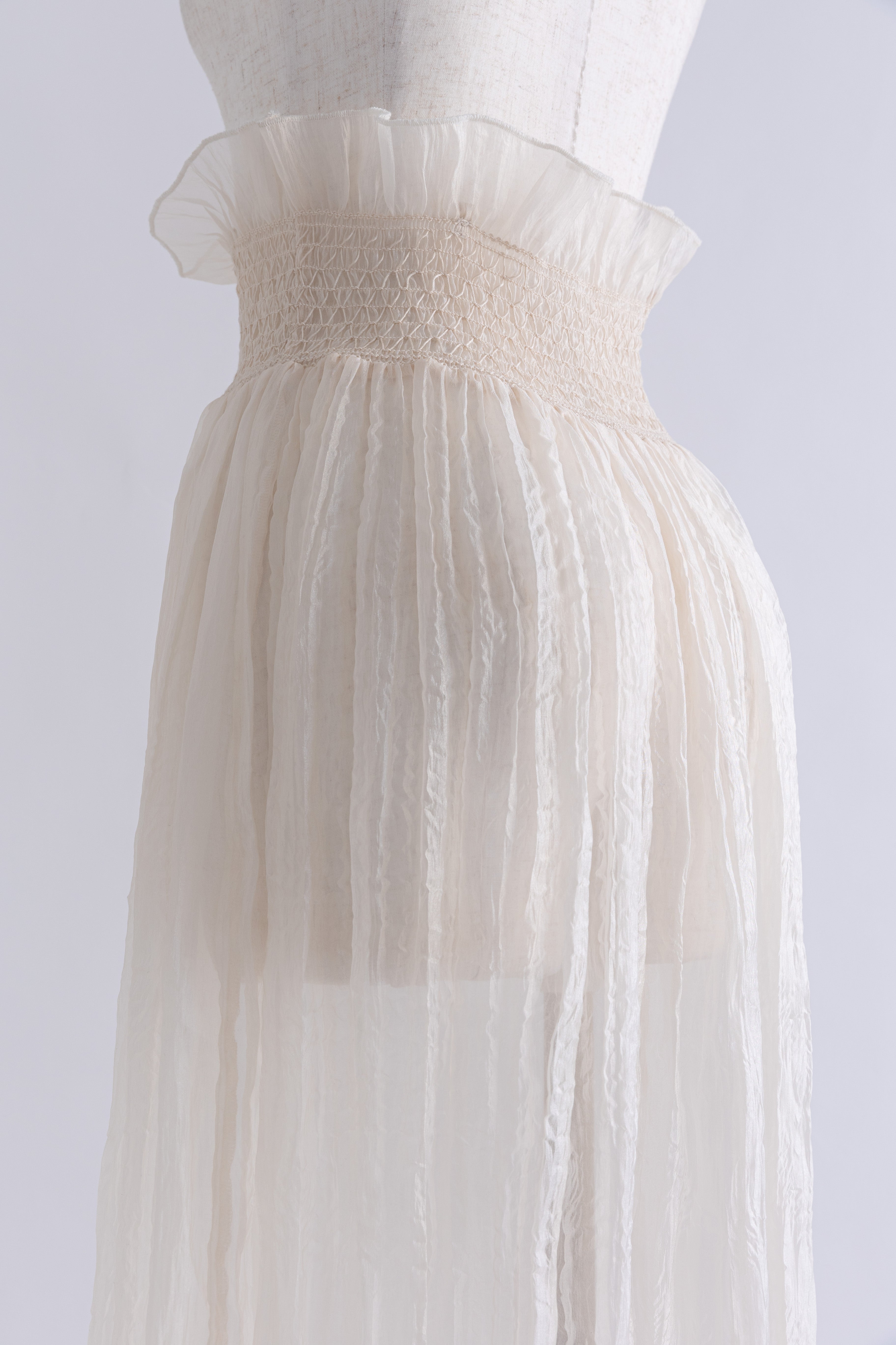 2Way Sheer Crinkled Skirt Dress