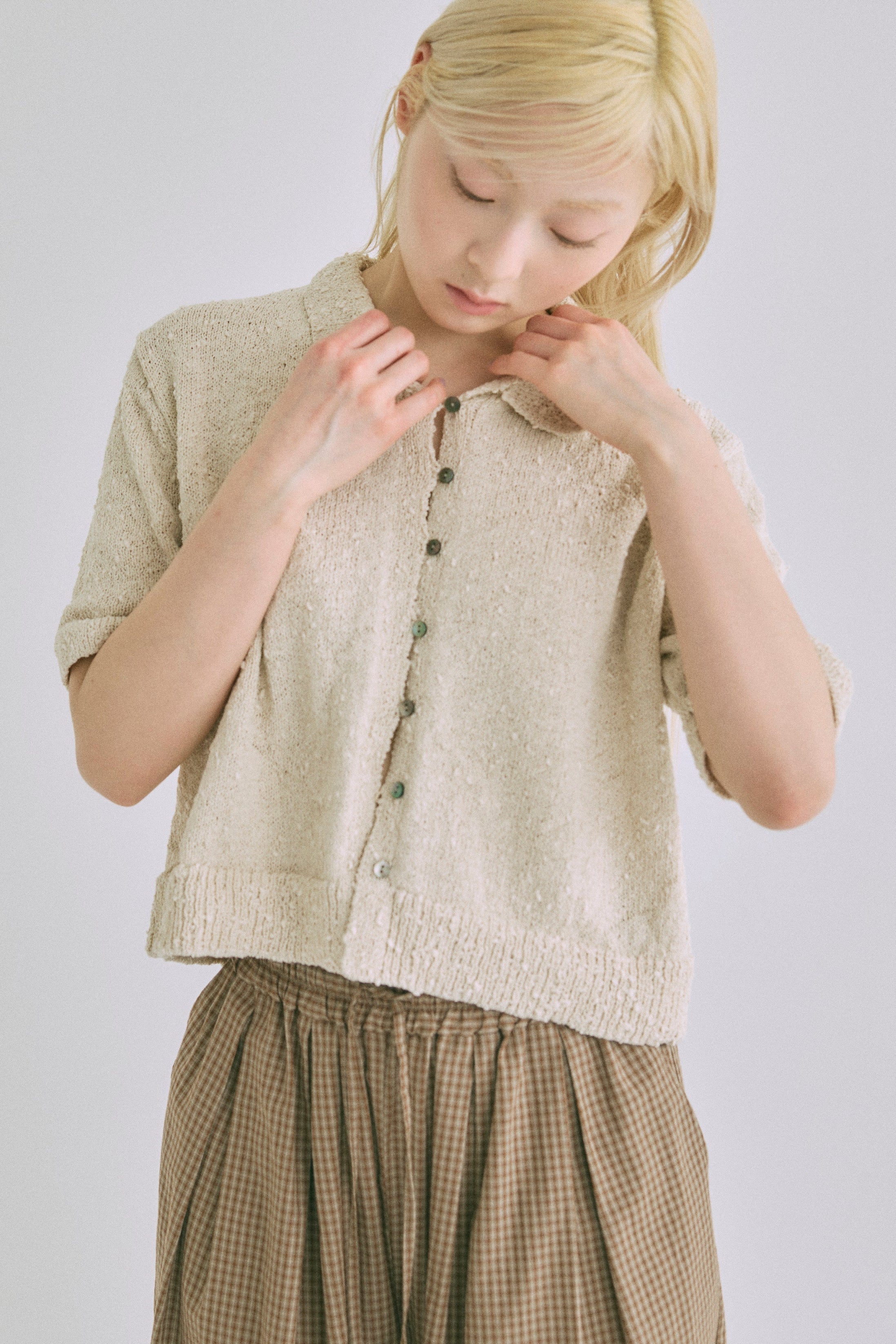 着用カラー:アイボリー モデル身長:162㎝