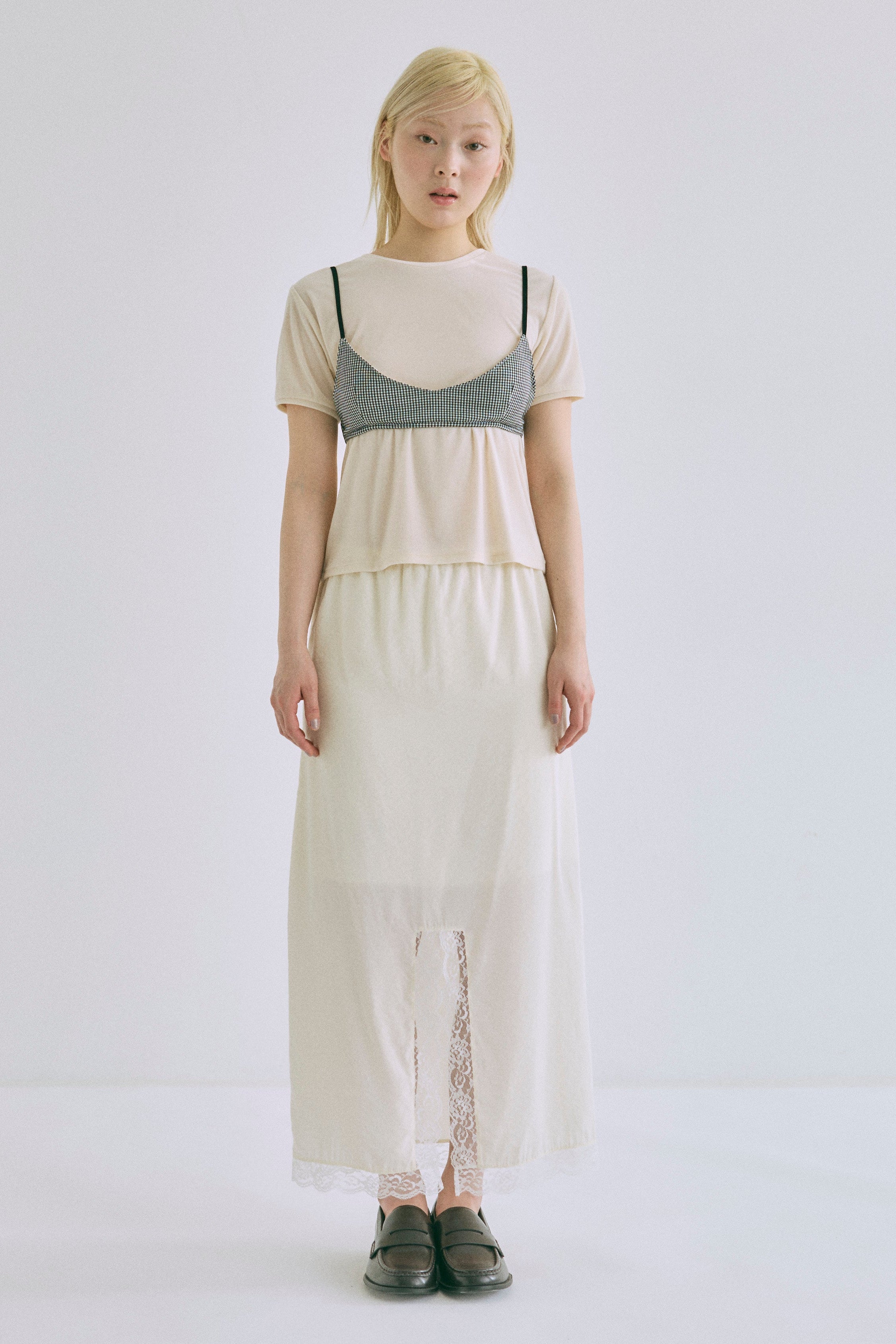 着用カラー:アイボリー モデル身長:162㎝