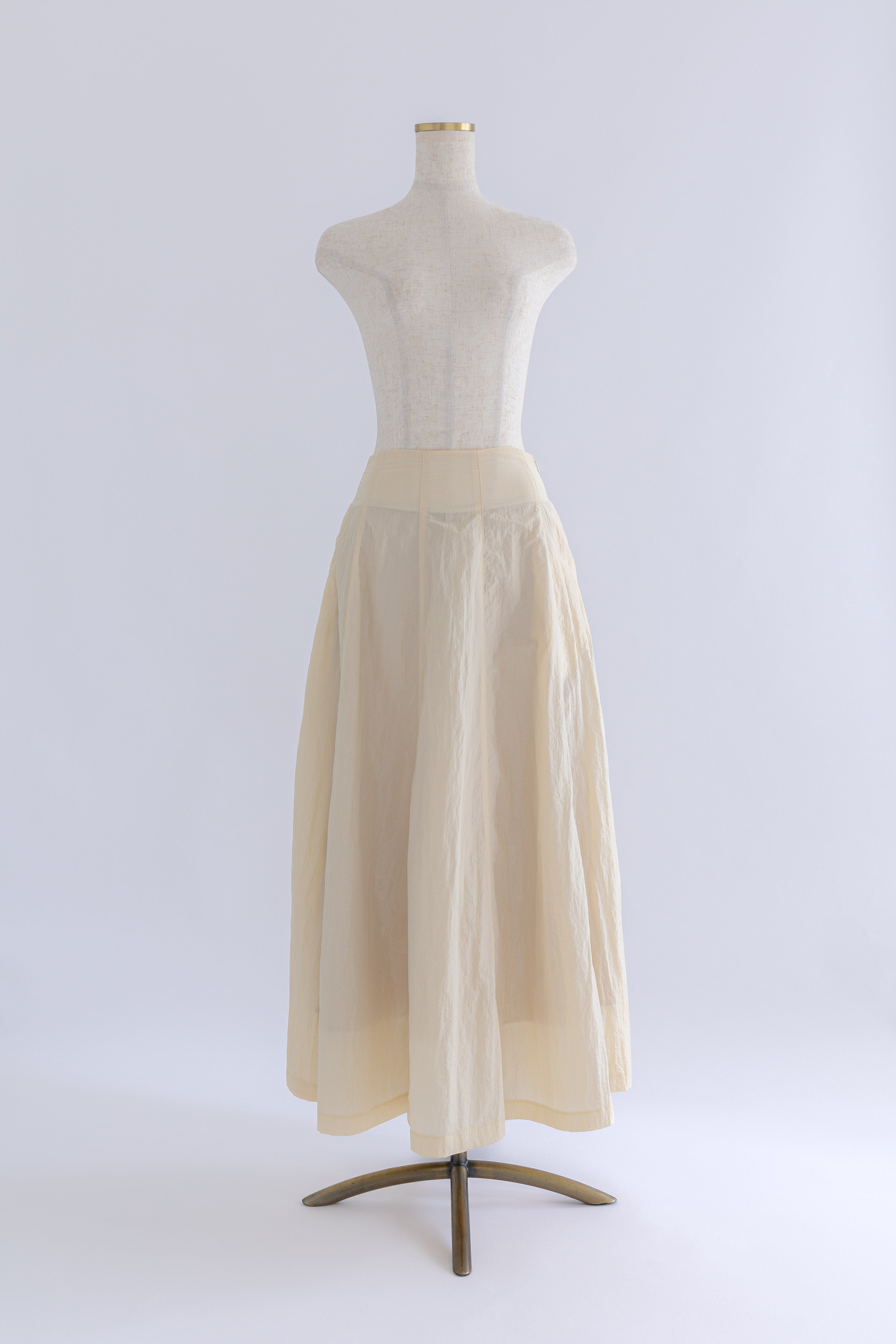 Nylon Taffeta Flared Skirt イエロー