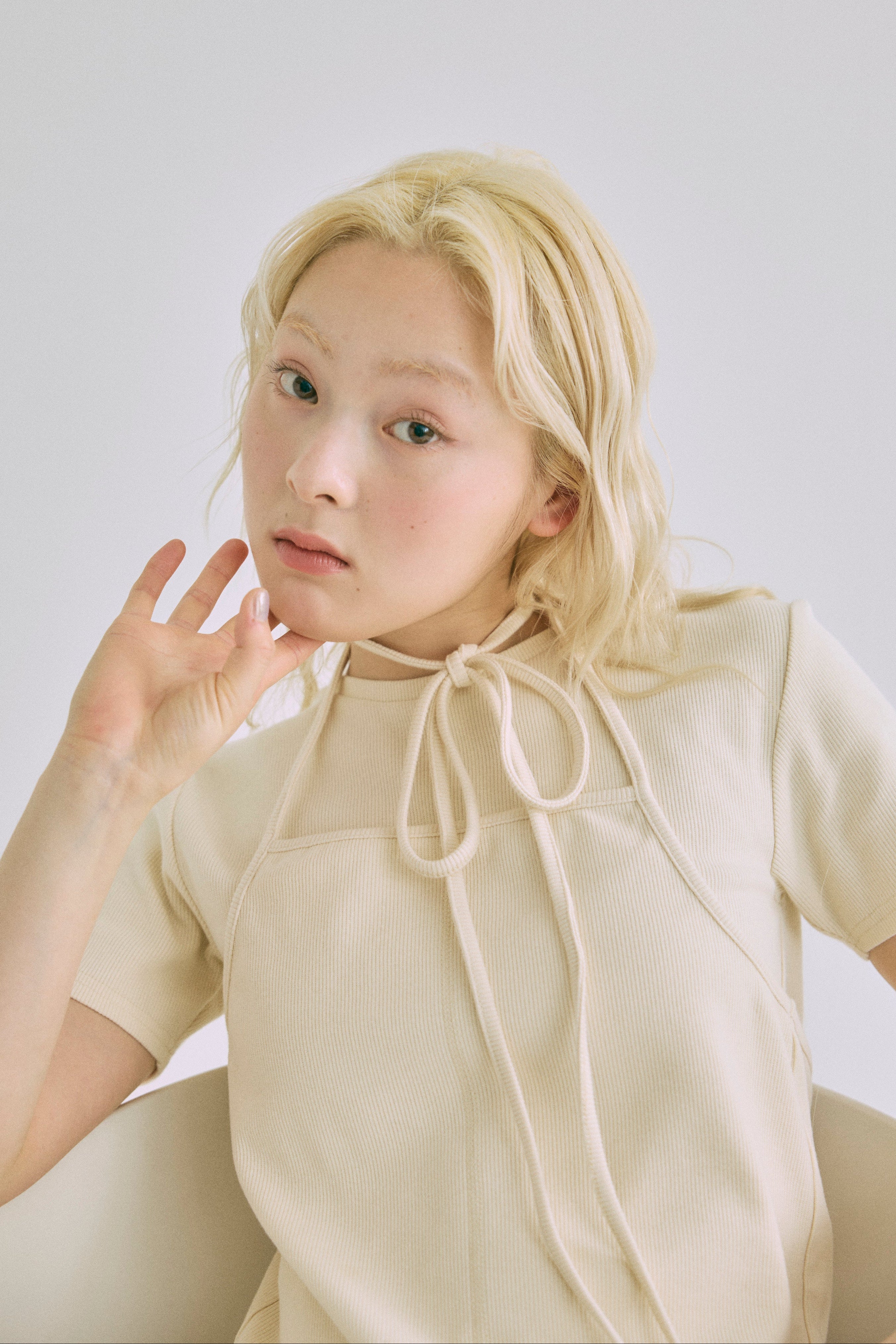 着用カラー:アイボリー モデル身長:162㎝
