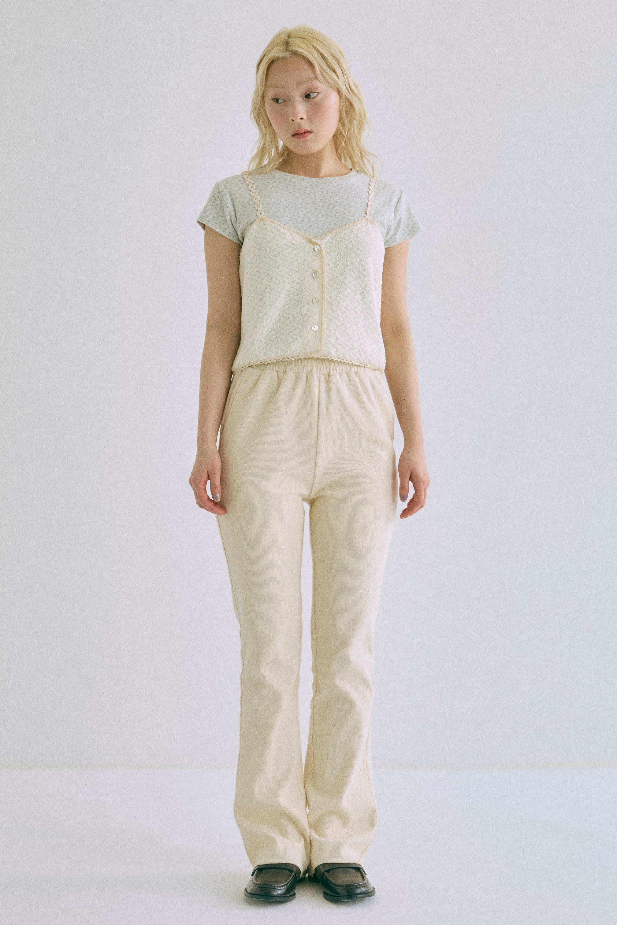 着用カラー:アイボリー モデル身長:162㎝