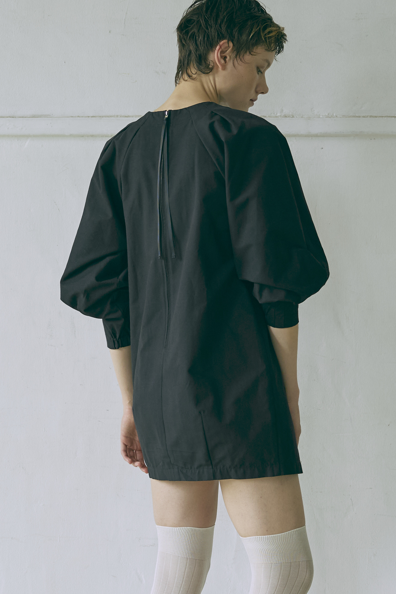 Volume Sleeve Mini Dress