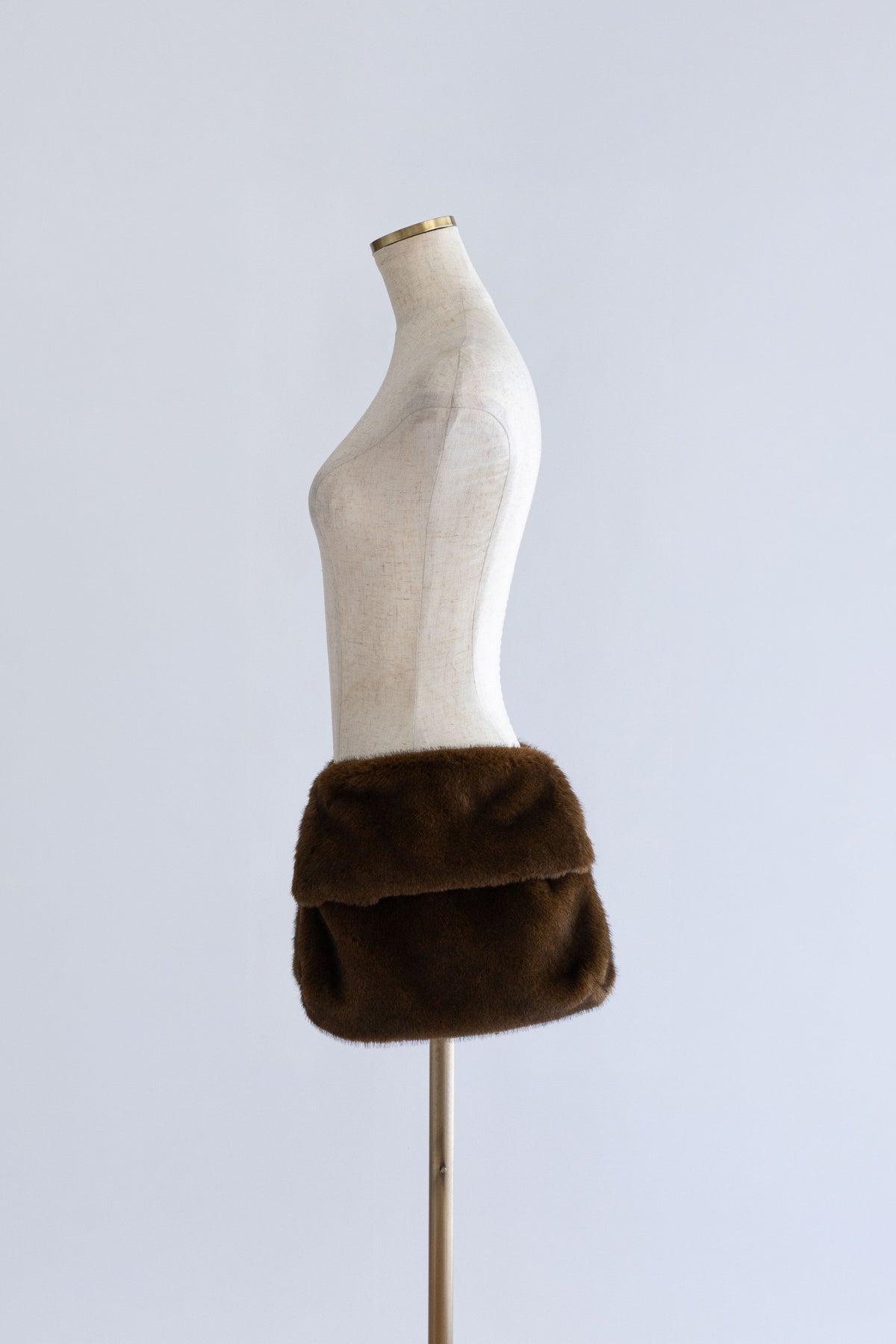 Faux Fur Pocket Belt ブラウン