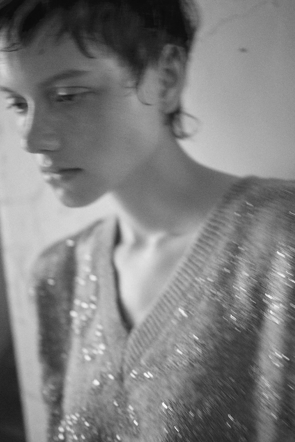 Sequin Jacquard Knit Vest