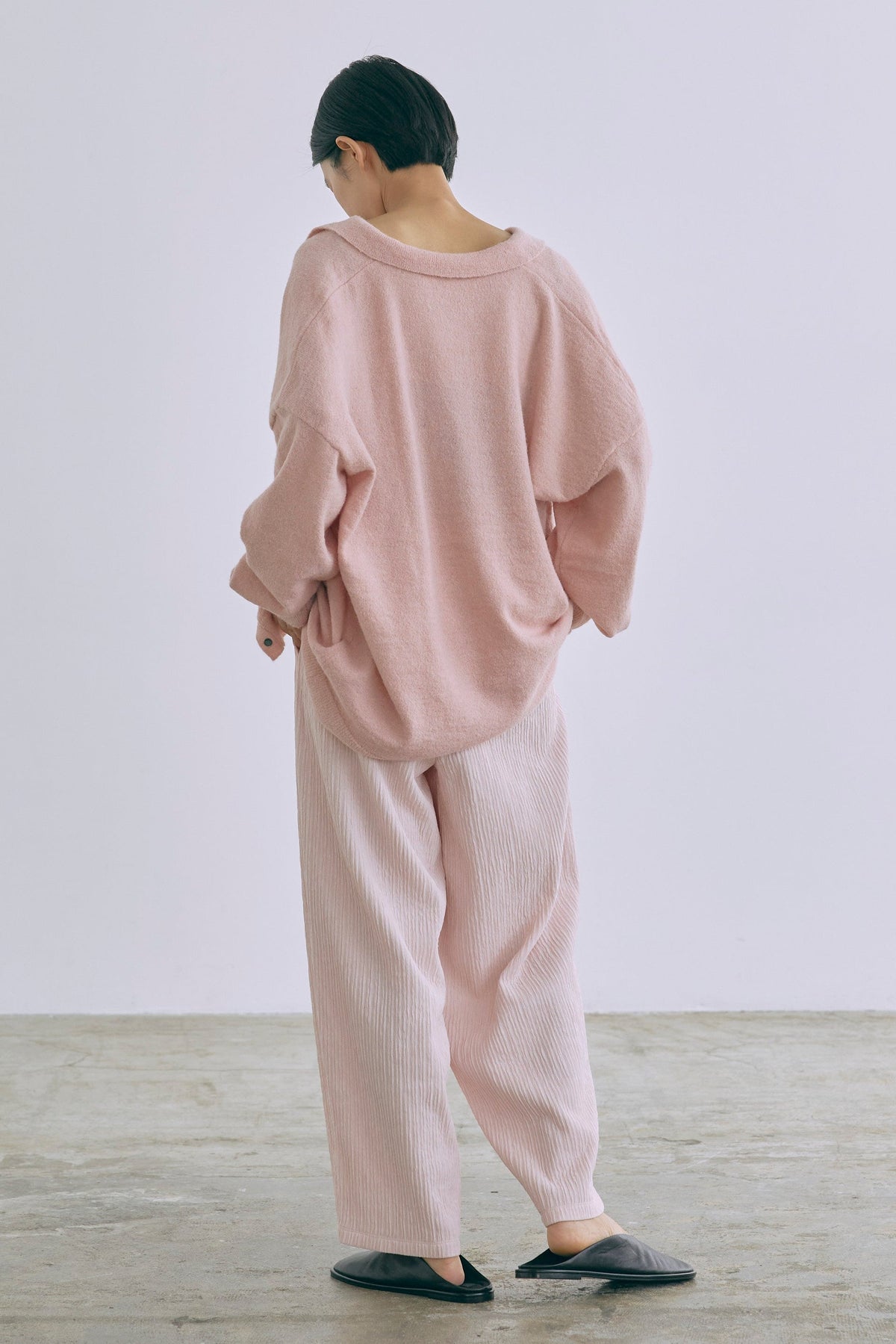 Sleeveless Jacquard Suit ピンク