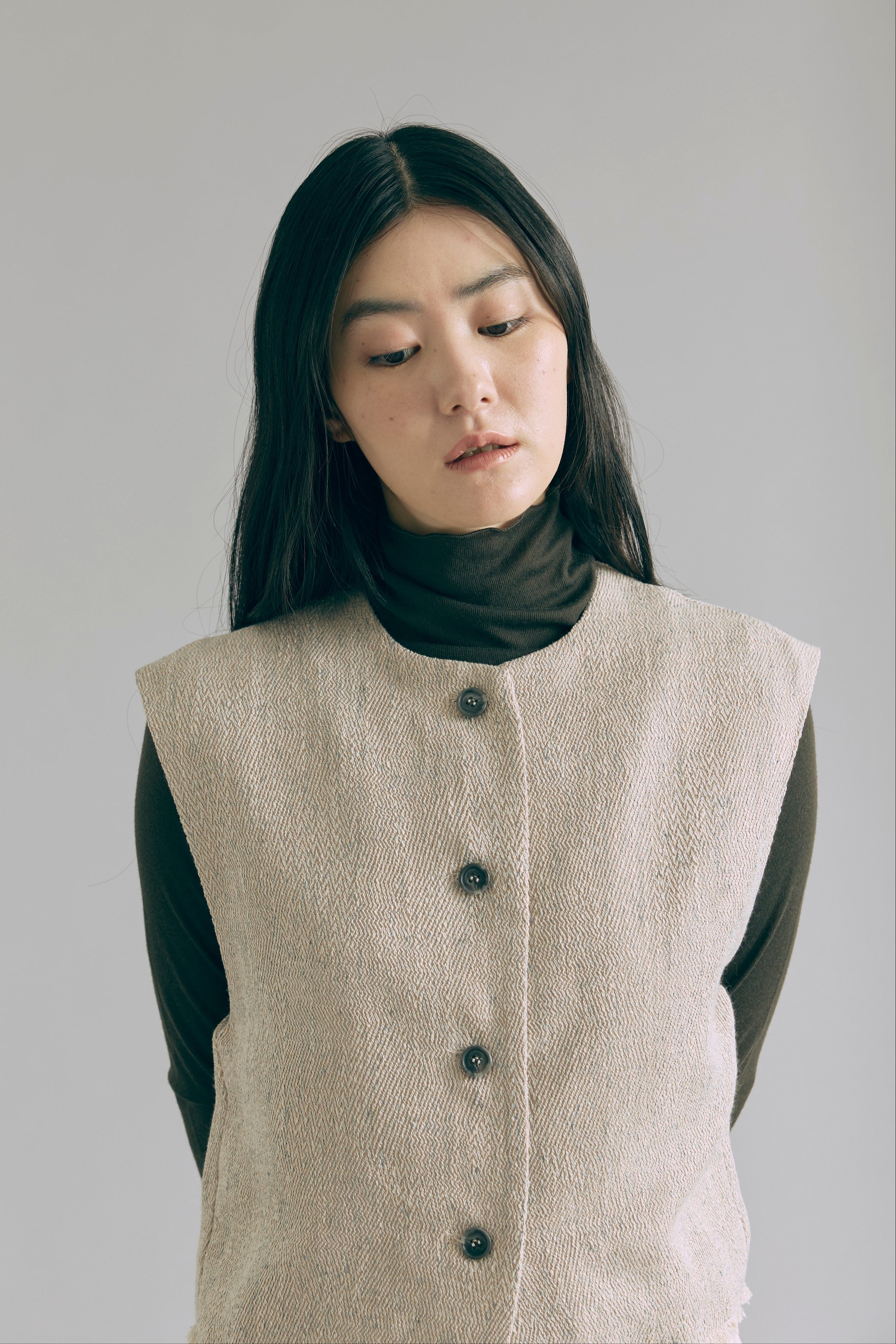 Cropped Tweed Gilet