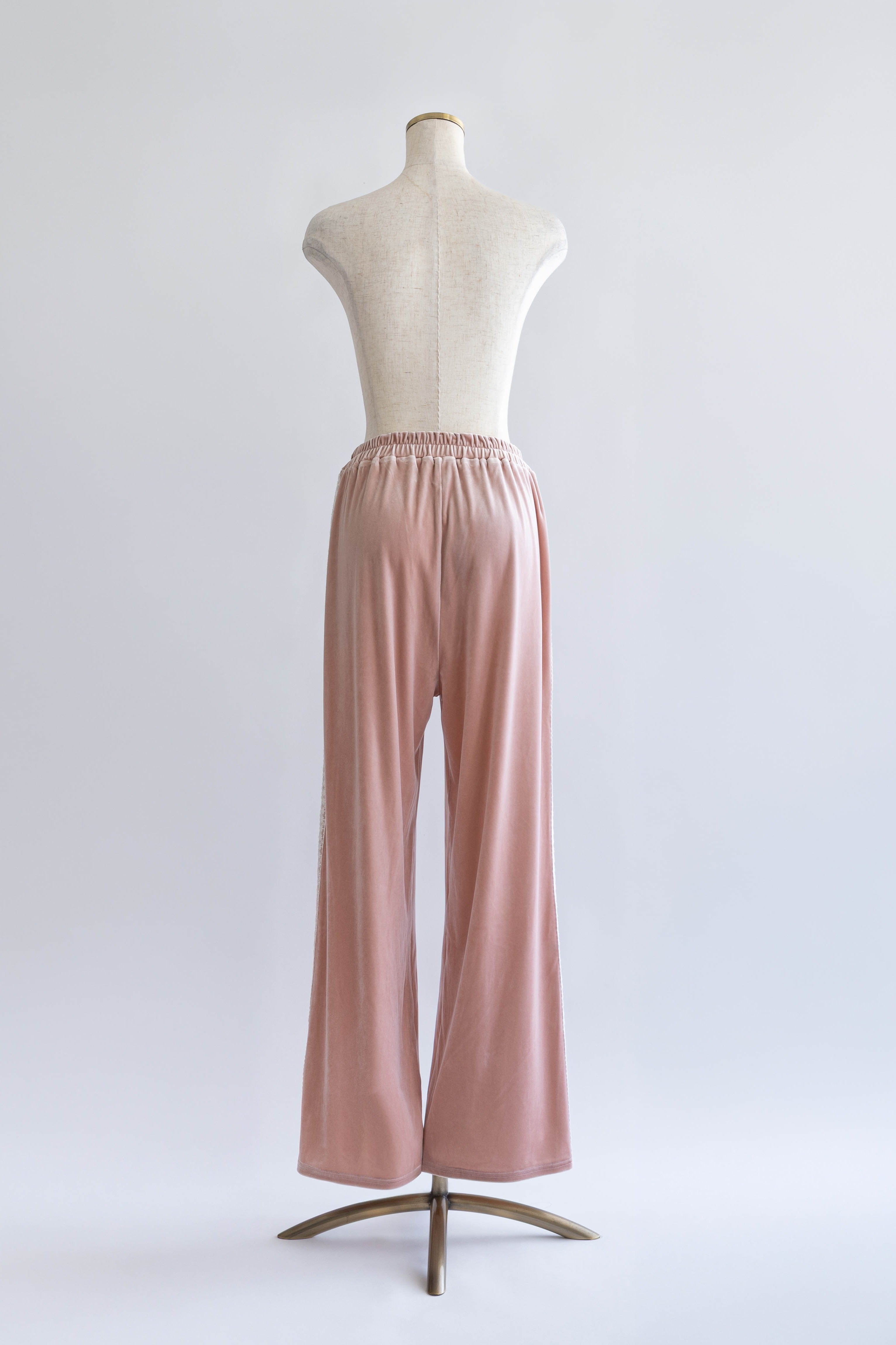 Side Lace Velour Easy Pants