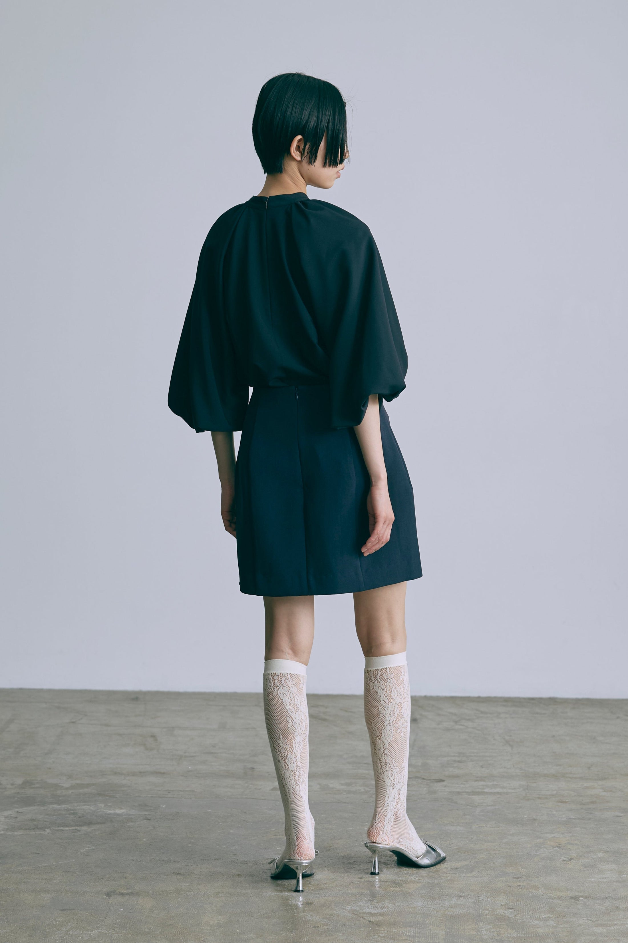 Flared Balloon Sleeve Blouse