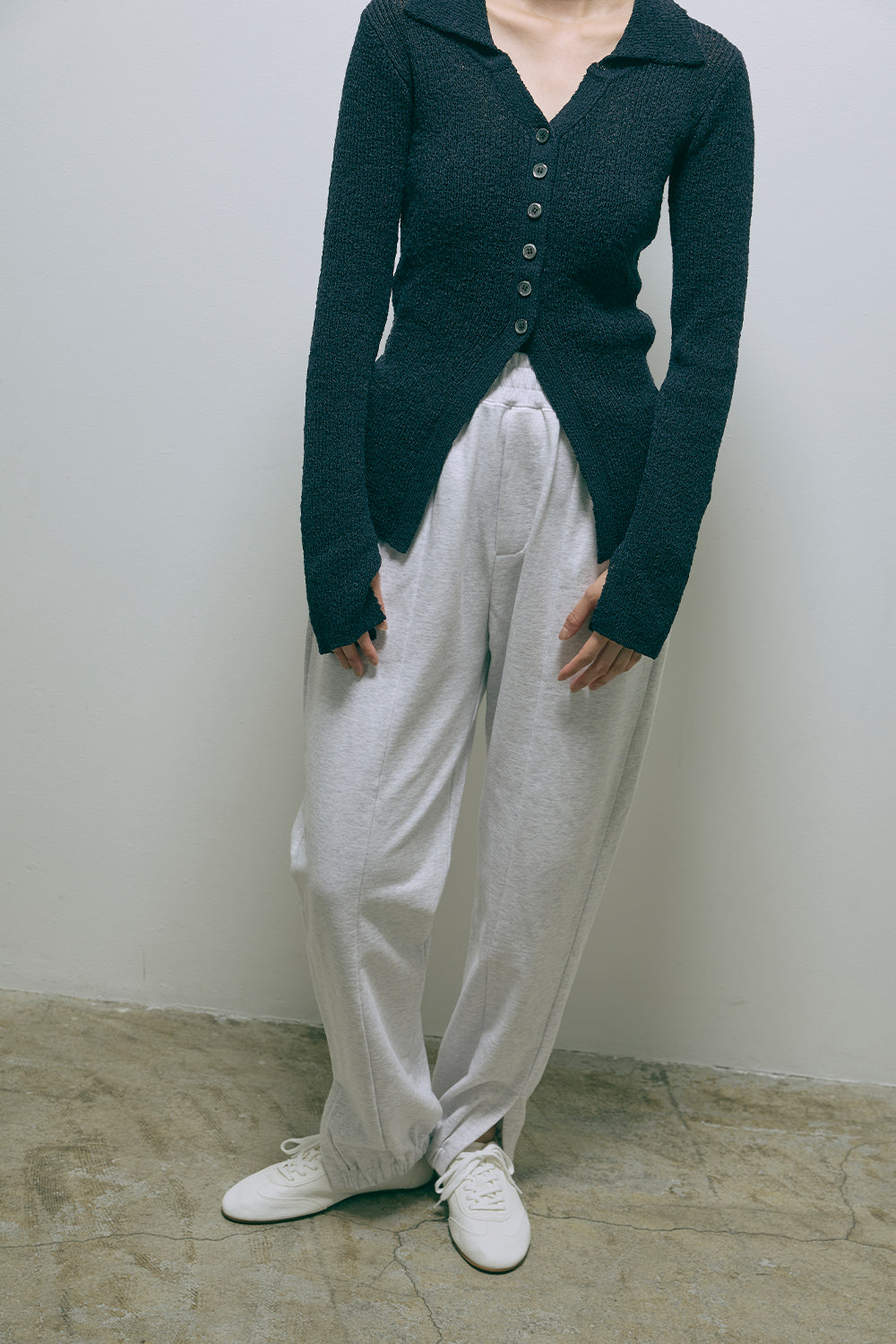 【Set Up】Slit Sweat Pants
