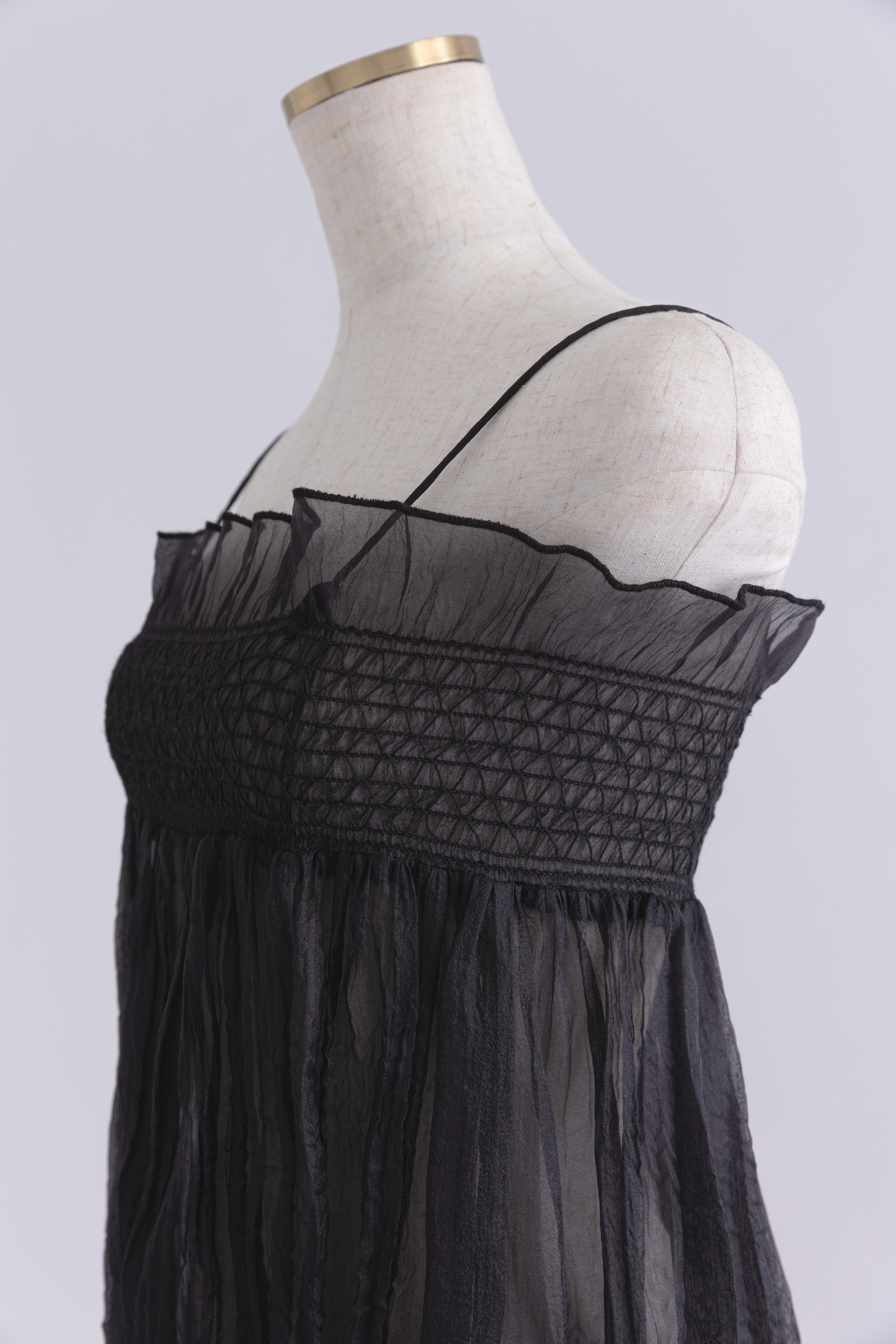 2Way Sheer Crinkled Skirt Dress