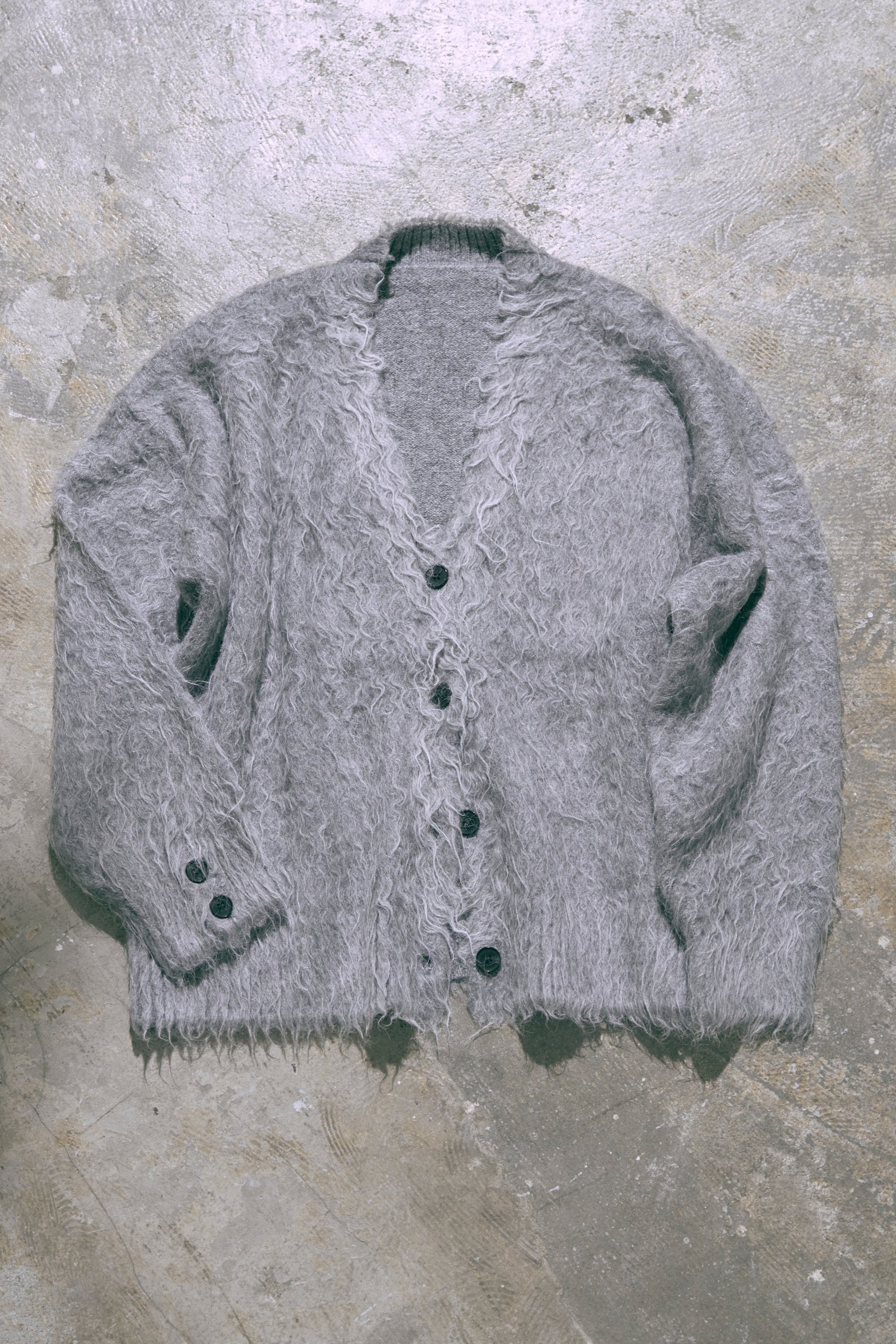 Brashed Shaggy Cardigan