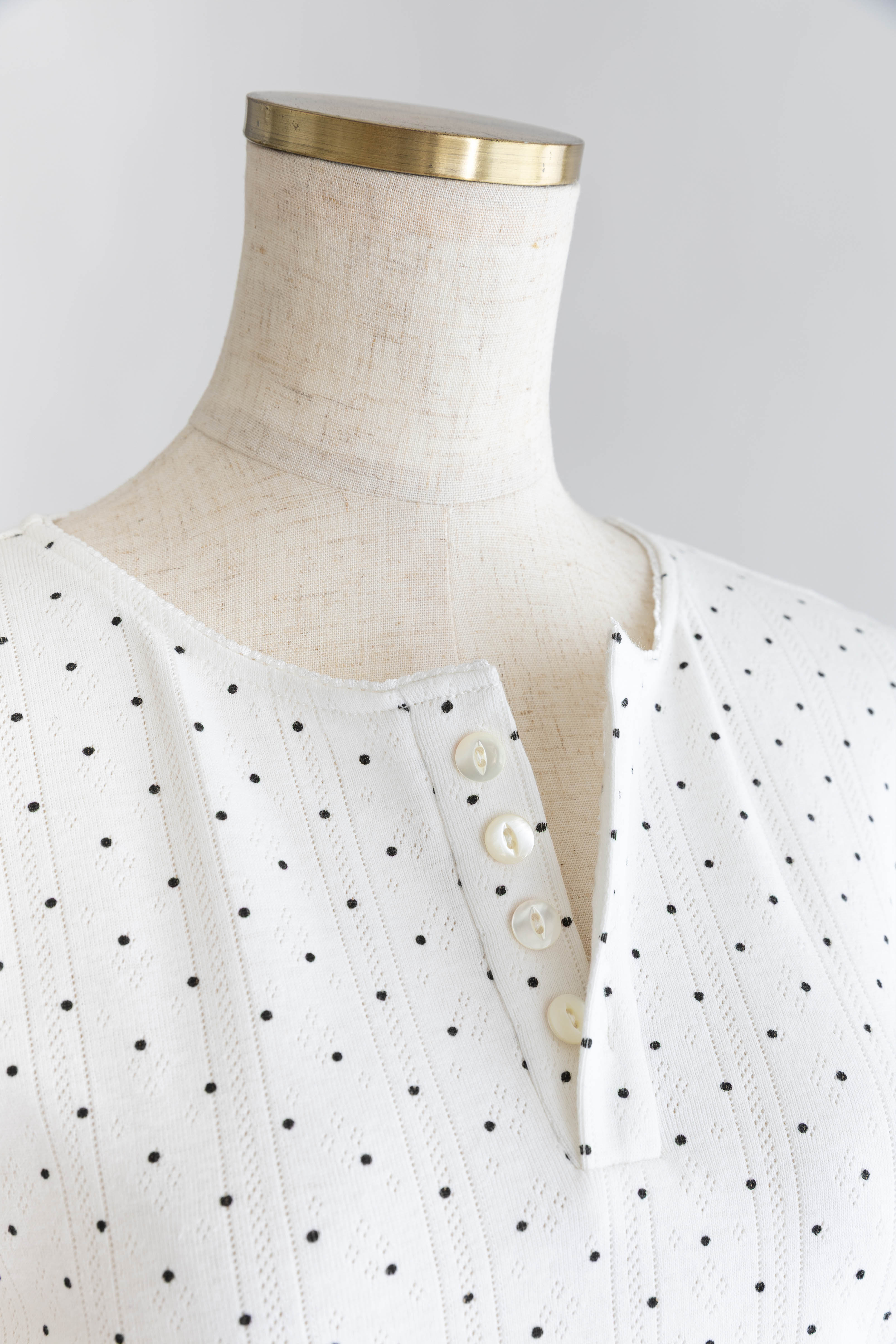 Powder Dot Henley