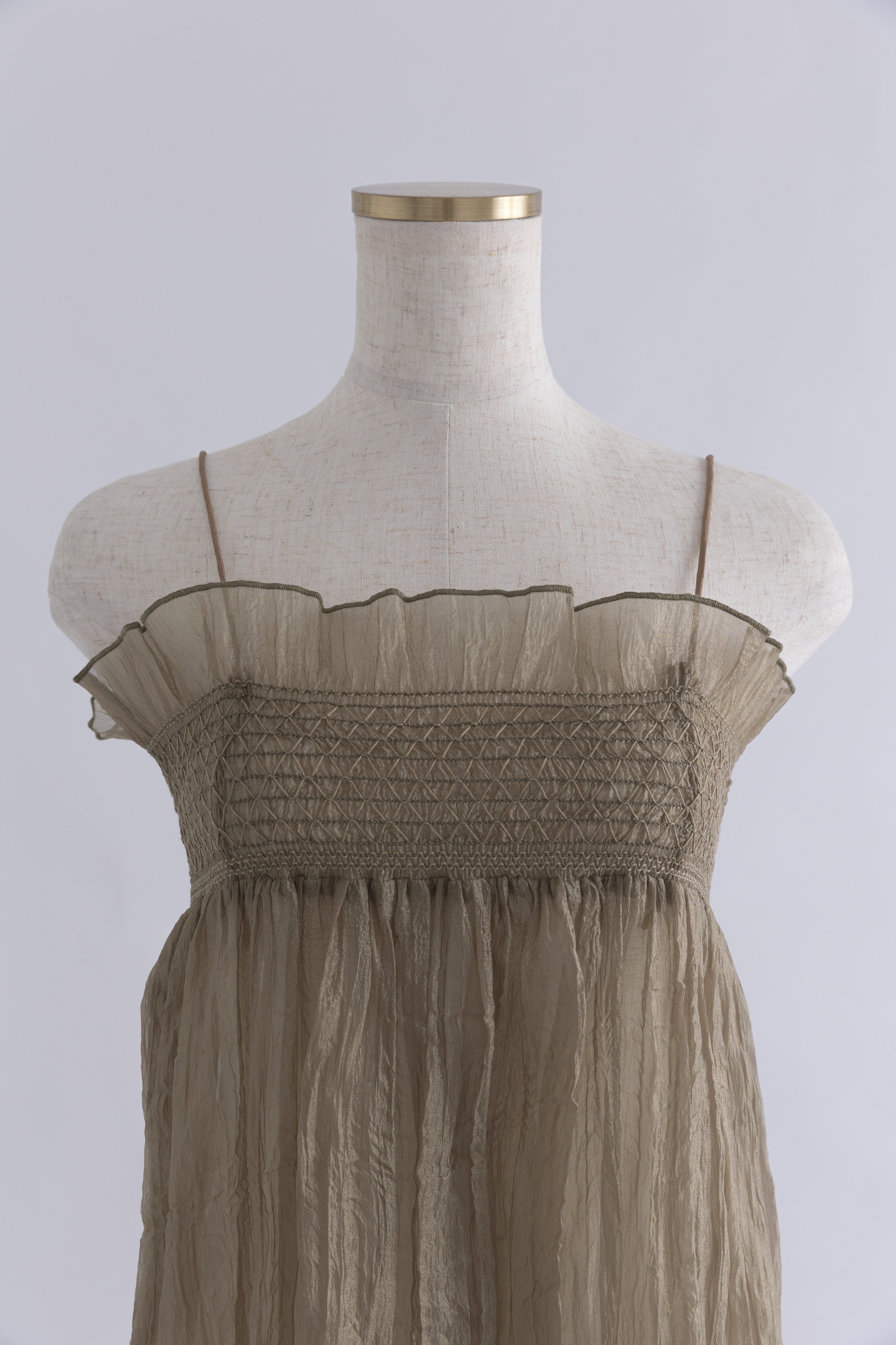 2Way Sheer Crinkled Skirt Dress