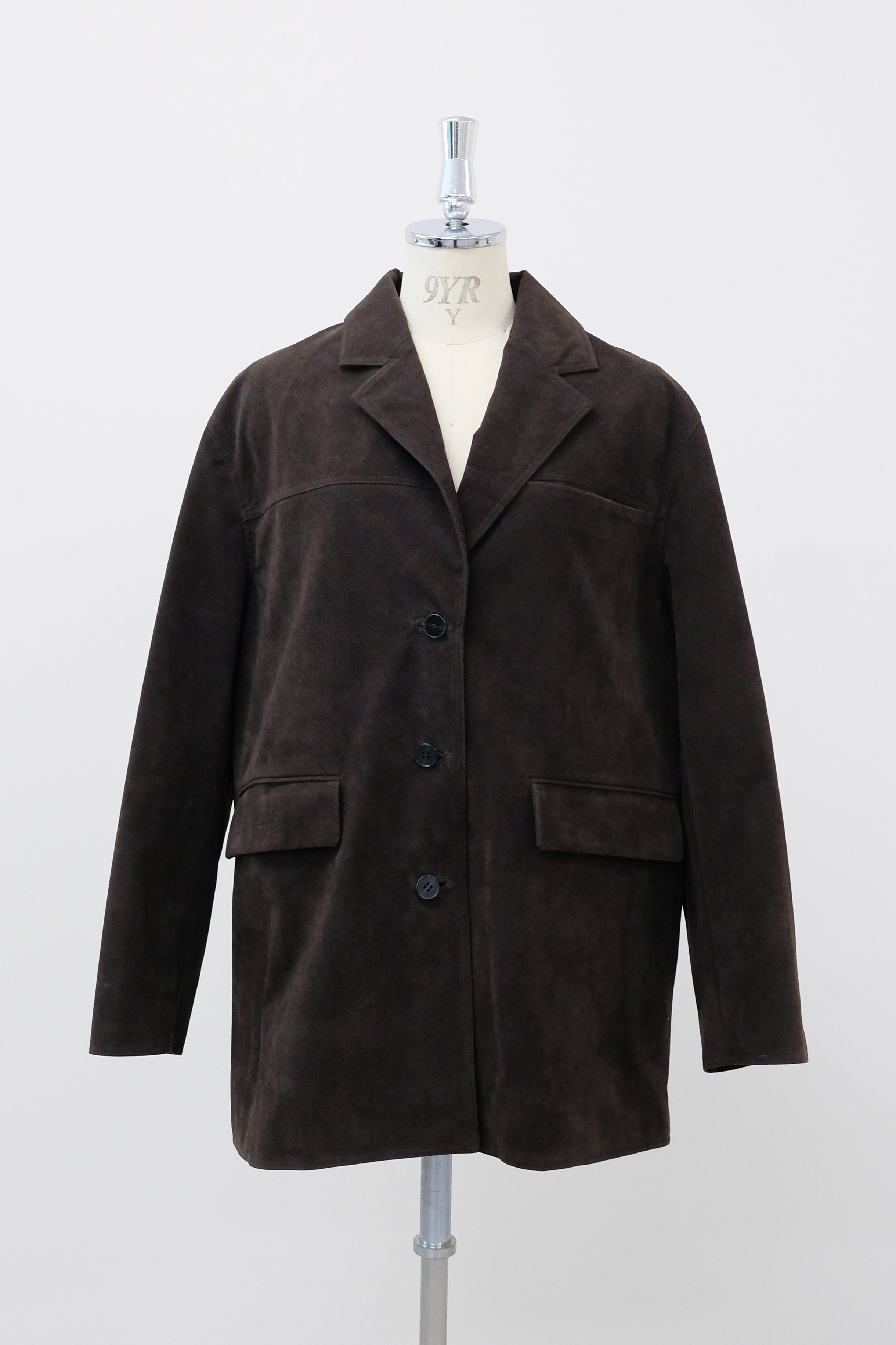 Vintage Suede Oversized Jacket ダークブラウン