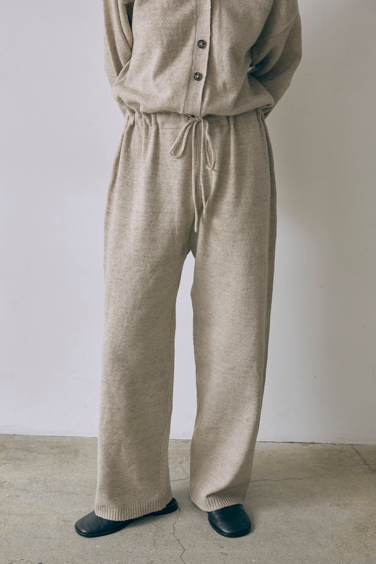 Soft Wool Jumpsuit ベージュ