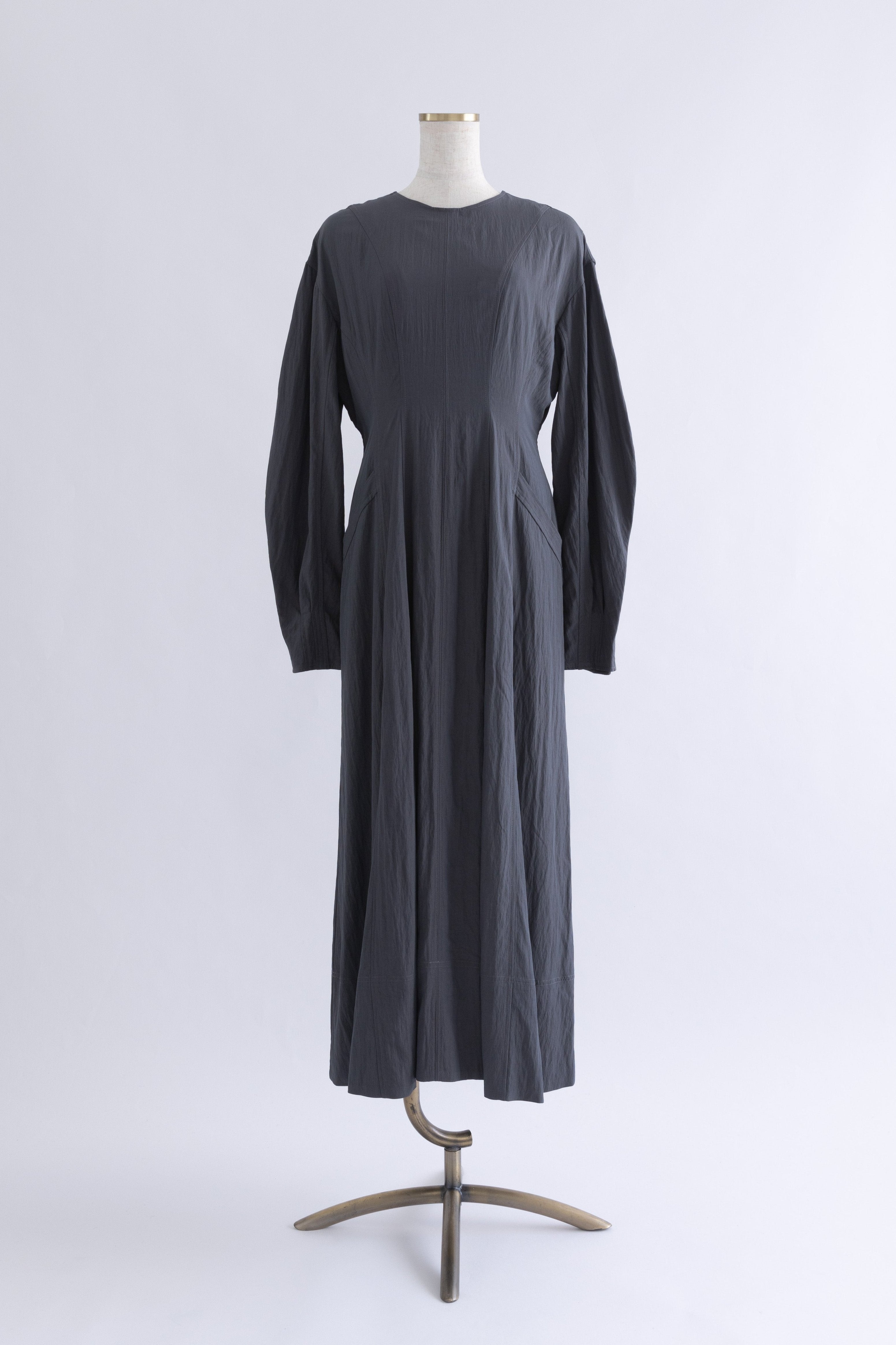 Volume Sleeve Soft Flare Dress