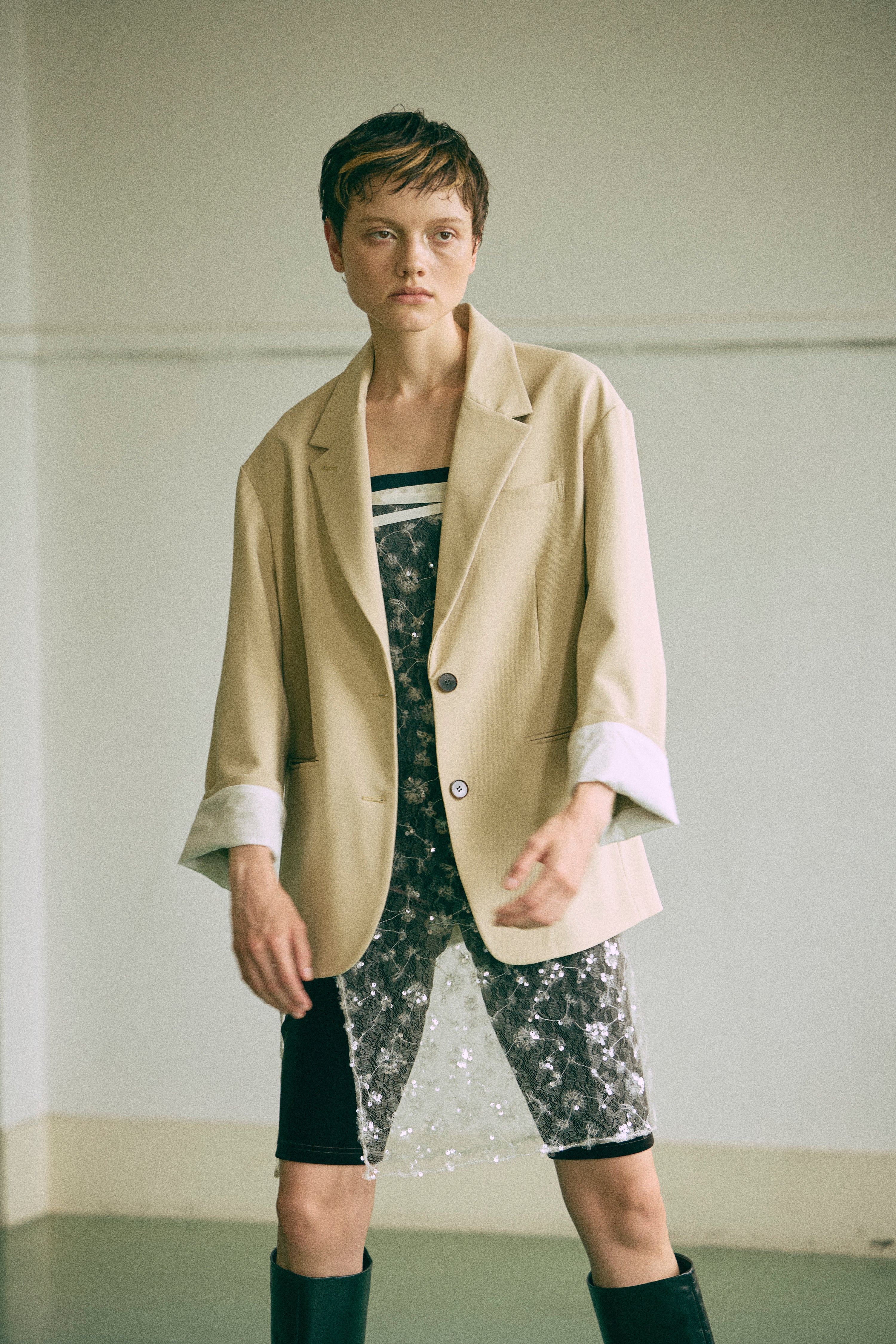 着用カラー:アイボリー モデル身長:178cm