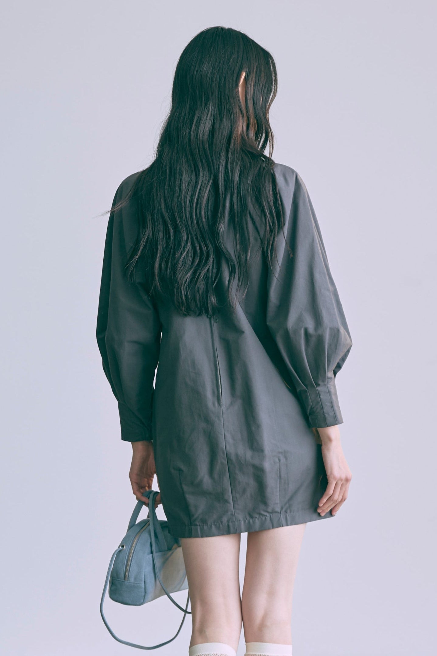 Volume Sleeve Mini Dress