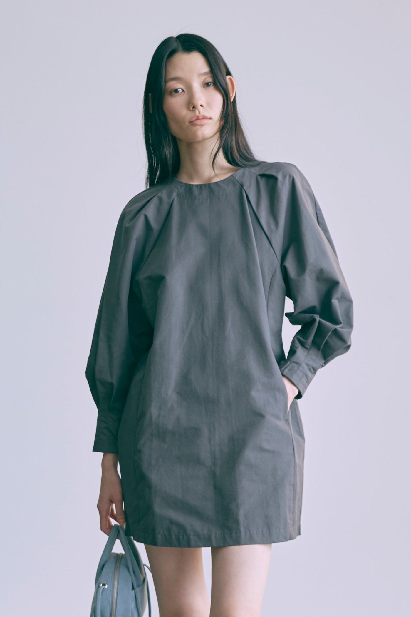 Volume Sleeve Mini Dress