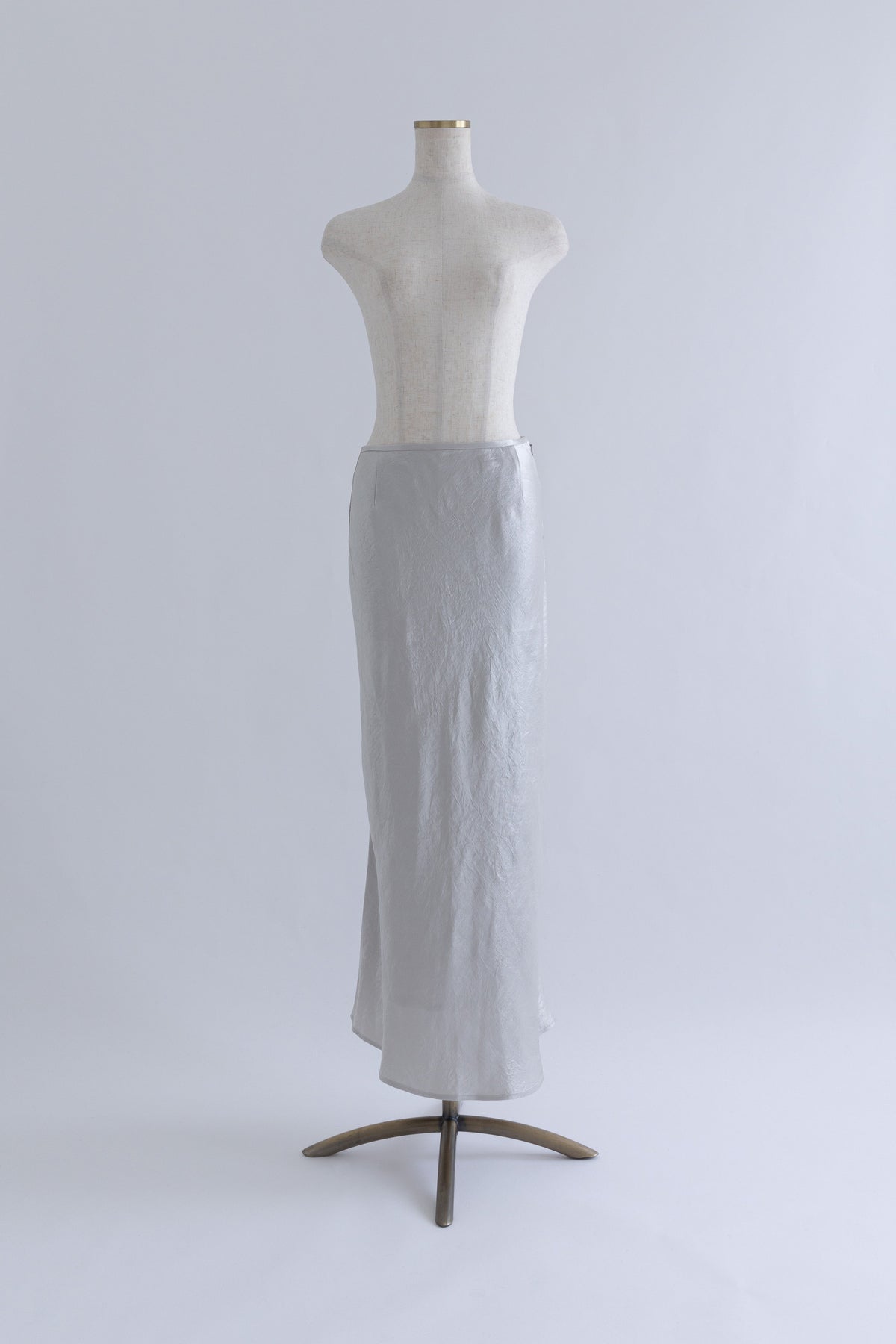 Acetate Satin Narrow Skirt グレージュ