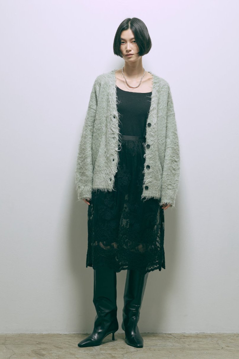 Brashed Shaggy Cardigan