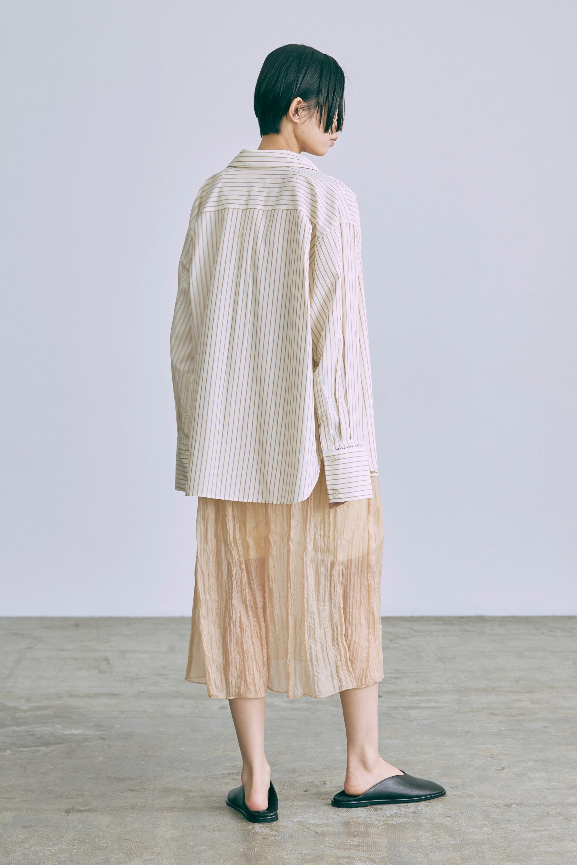 2Way Sheer Crinkled Skirt Dress