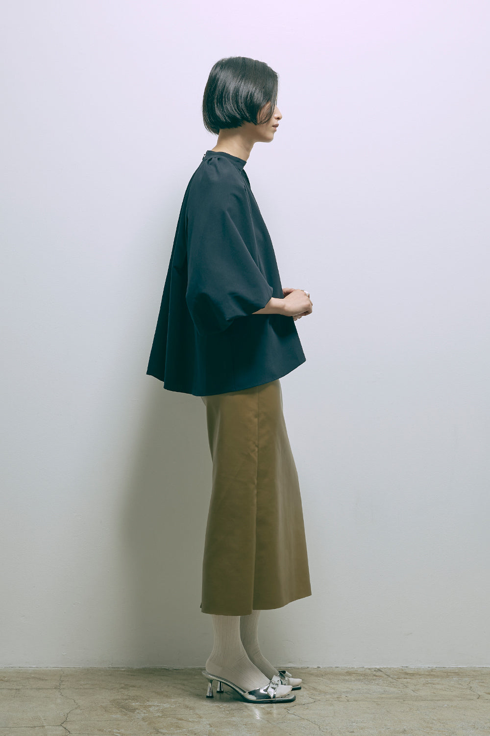 Flared Balloon Sleeve Blouse