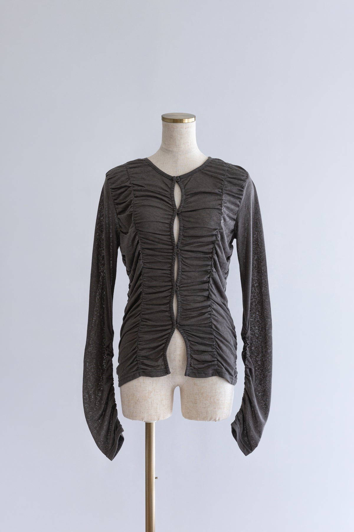 Shirring Cut Cardigan チャコール