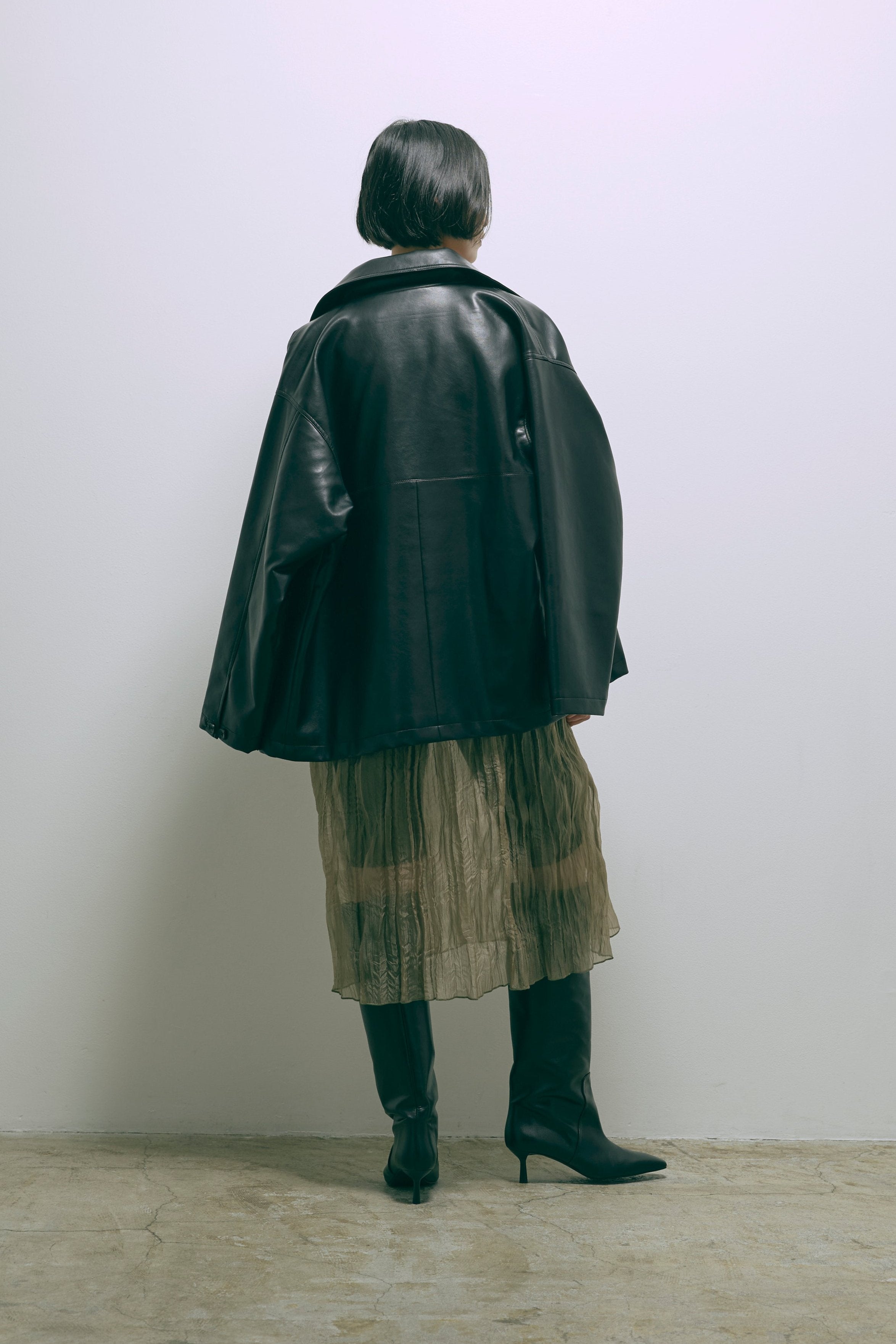 2Way Sheer Crinkled Skirt Dress