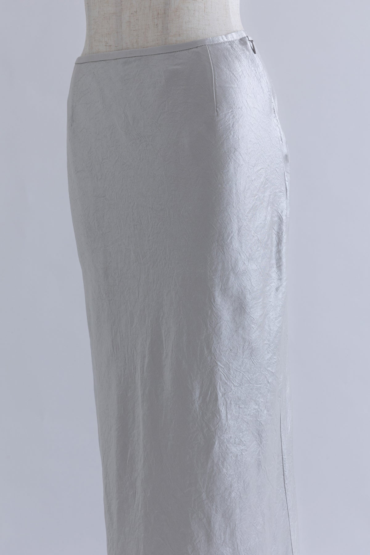 Acetate Satin Narrow Skirt グレージュ