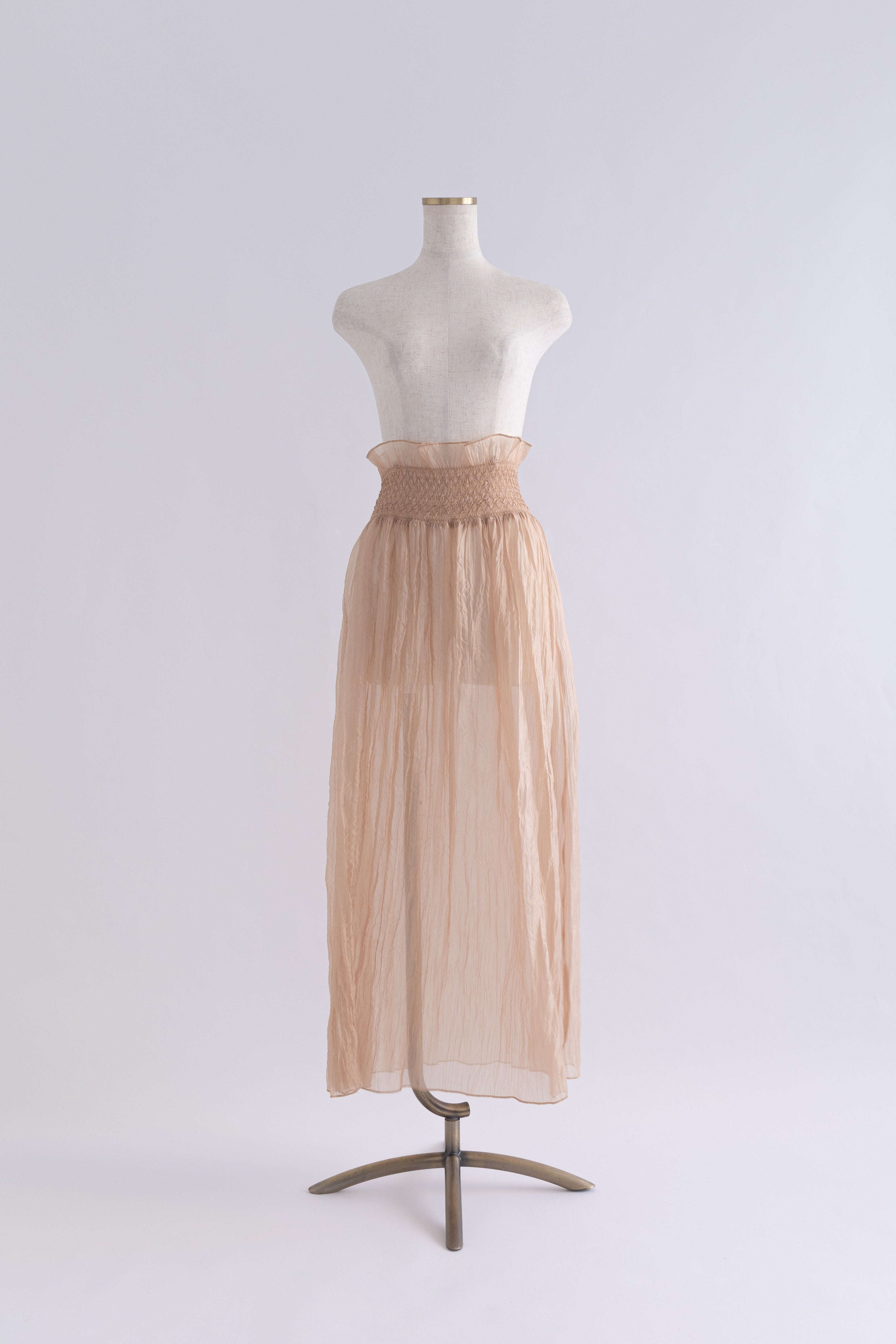 2Way Sheer Crinkled Skirt Dress