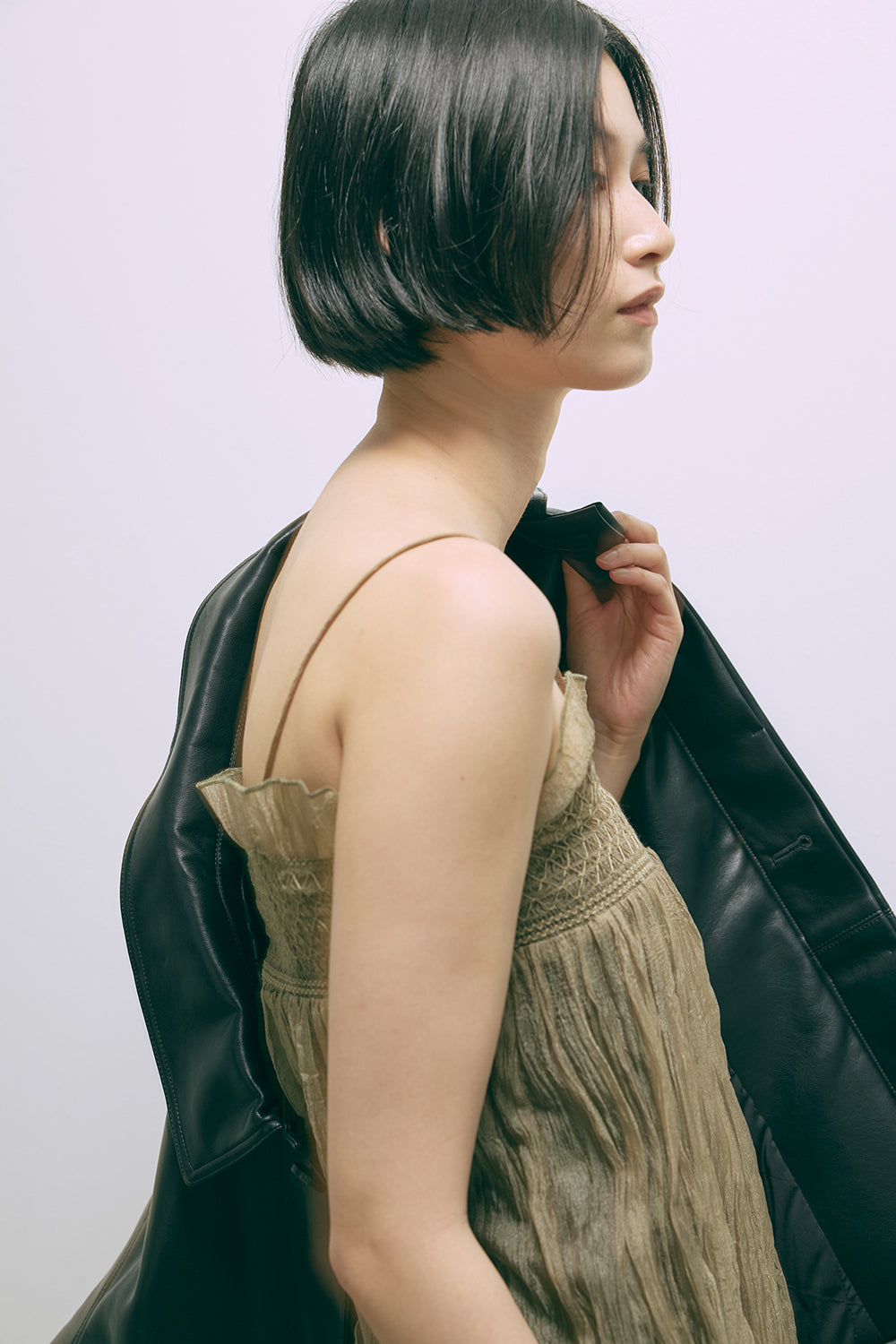 2Way Sheer Crinkled Skirt Dress