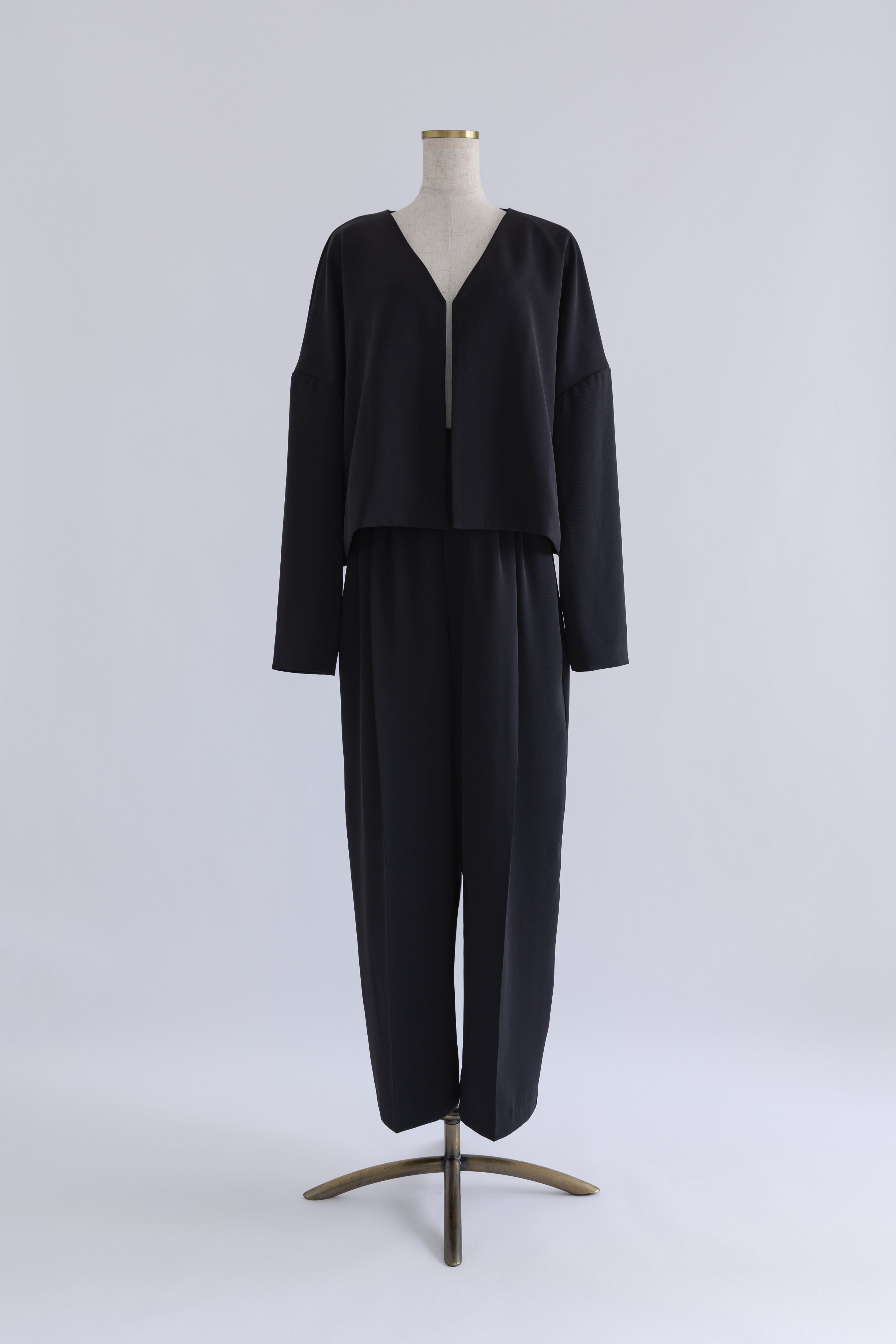 Dropped Shoulder Soft Jacket Set Up