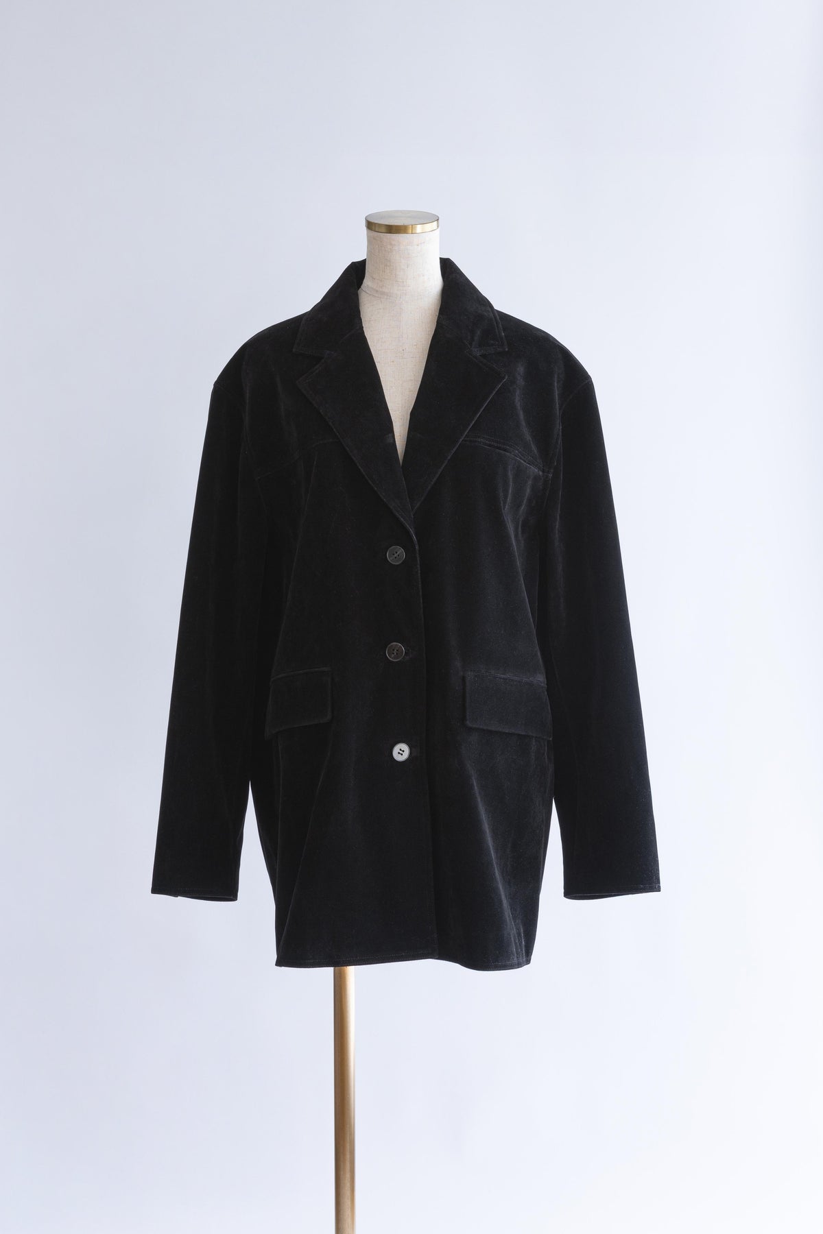 Vintage Suede Oversized Jacket ブラック