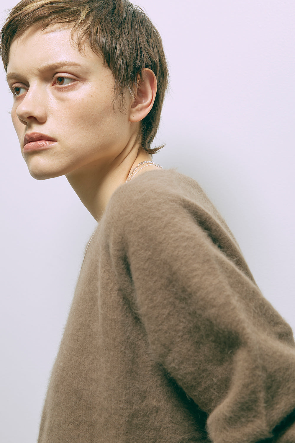 Vneck Fox Over Knit