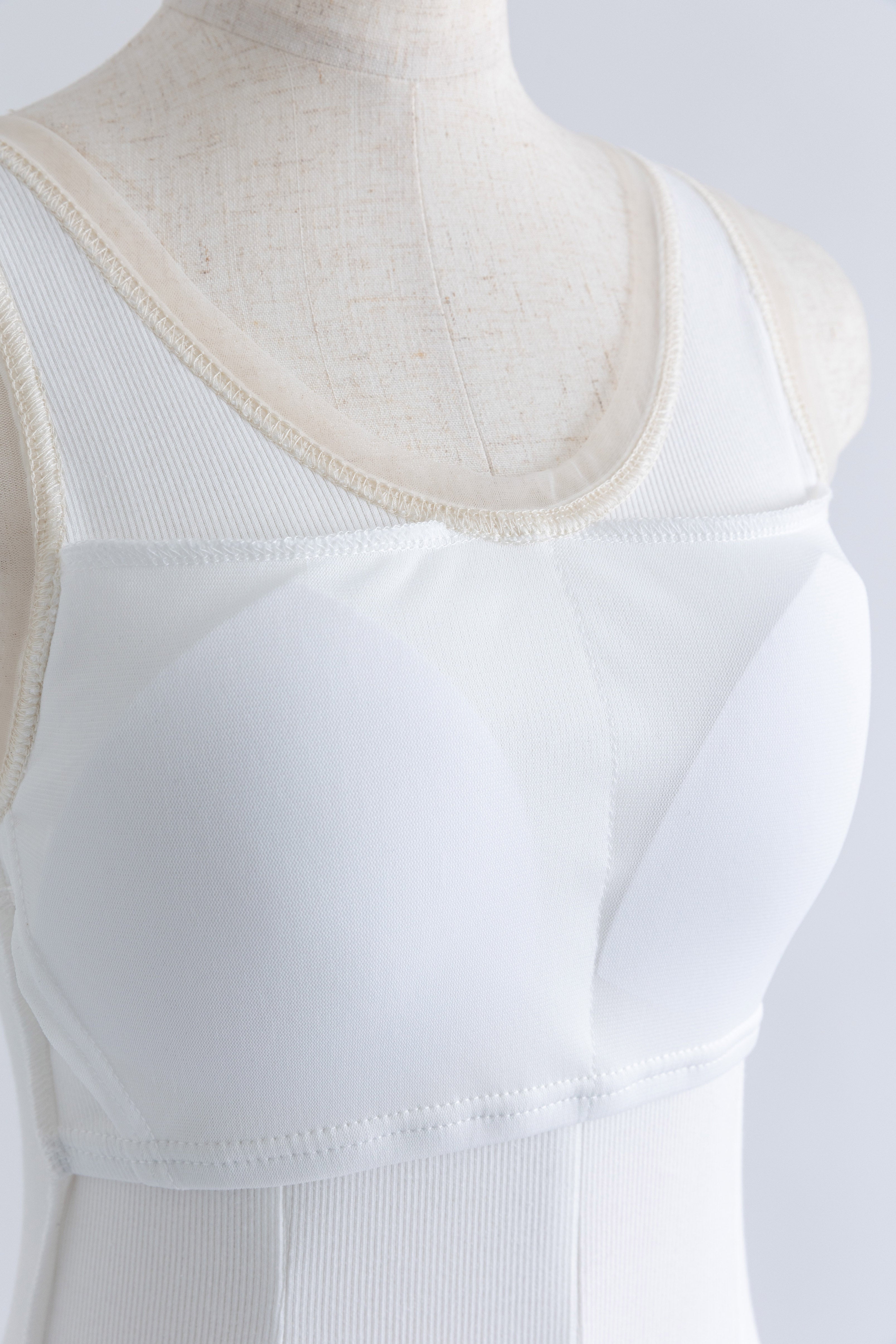 Tulle Piping Tank Top