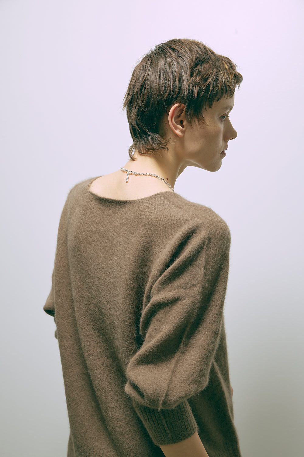 Vneck Fox Over Knit
