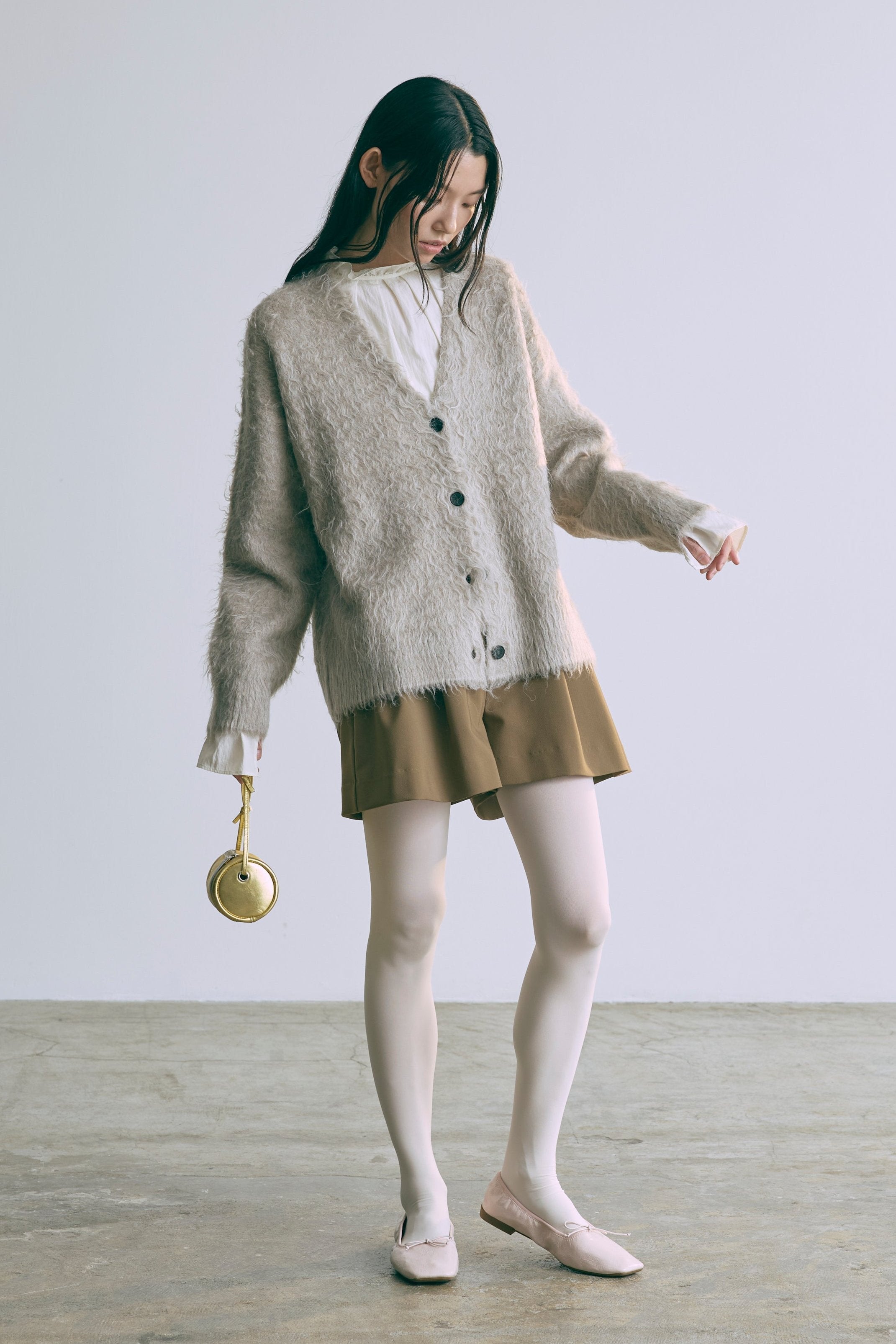 Brashed Shaggy Cardigan