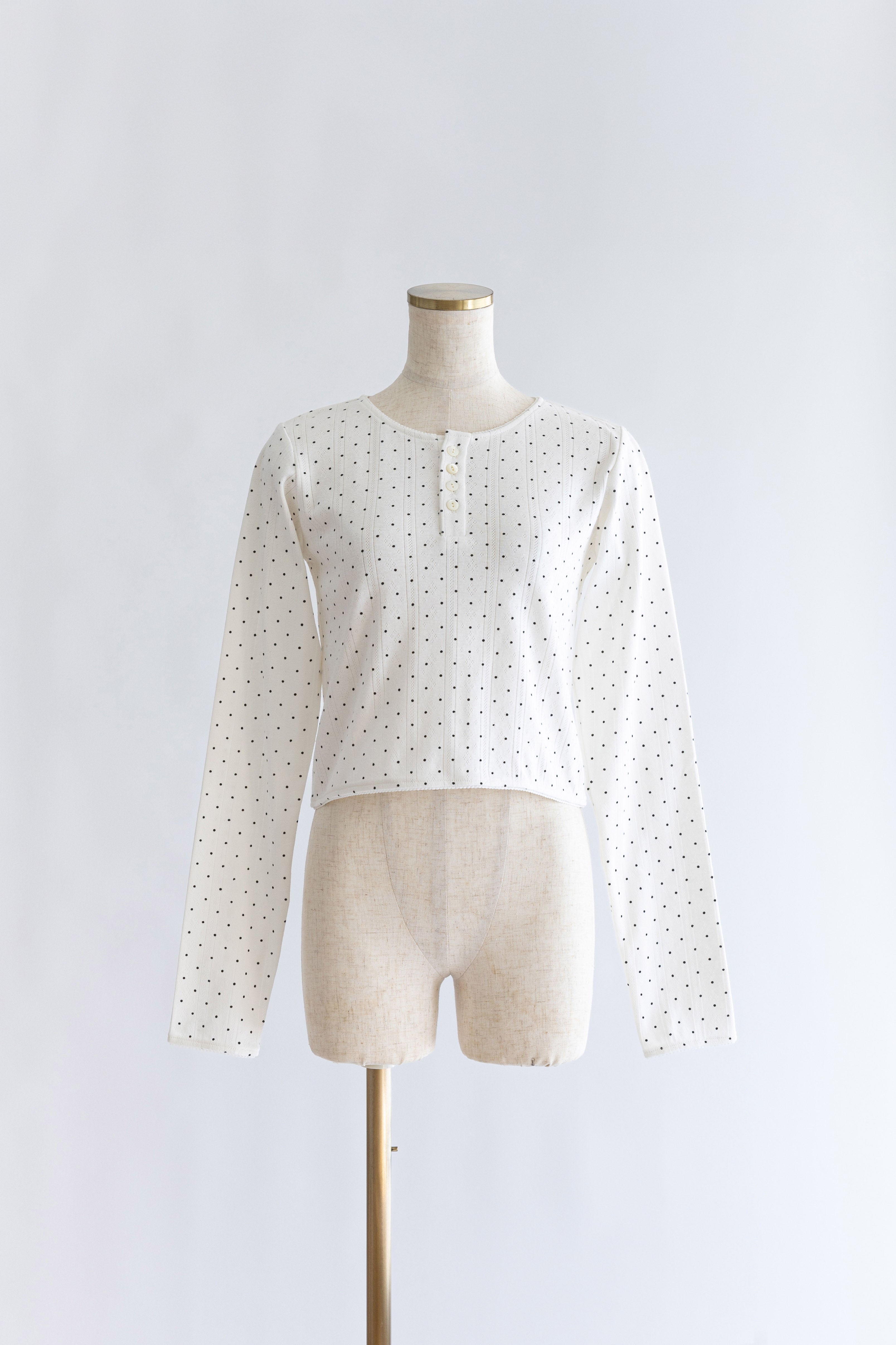 Powder Dot Henley オフホワイト