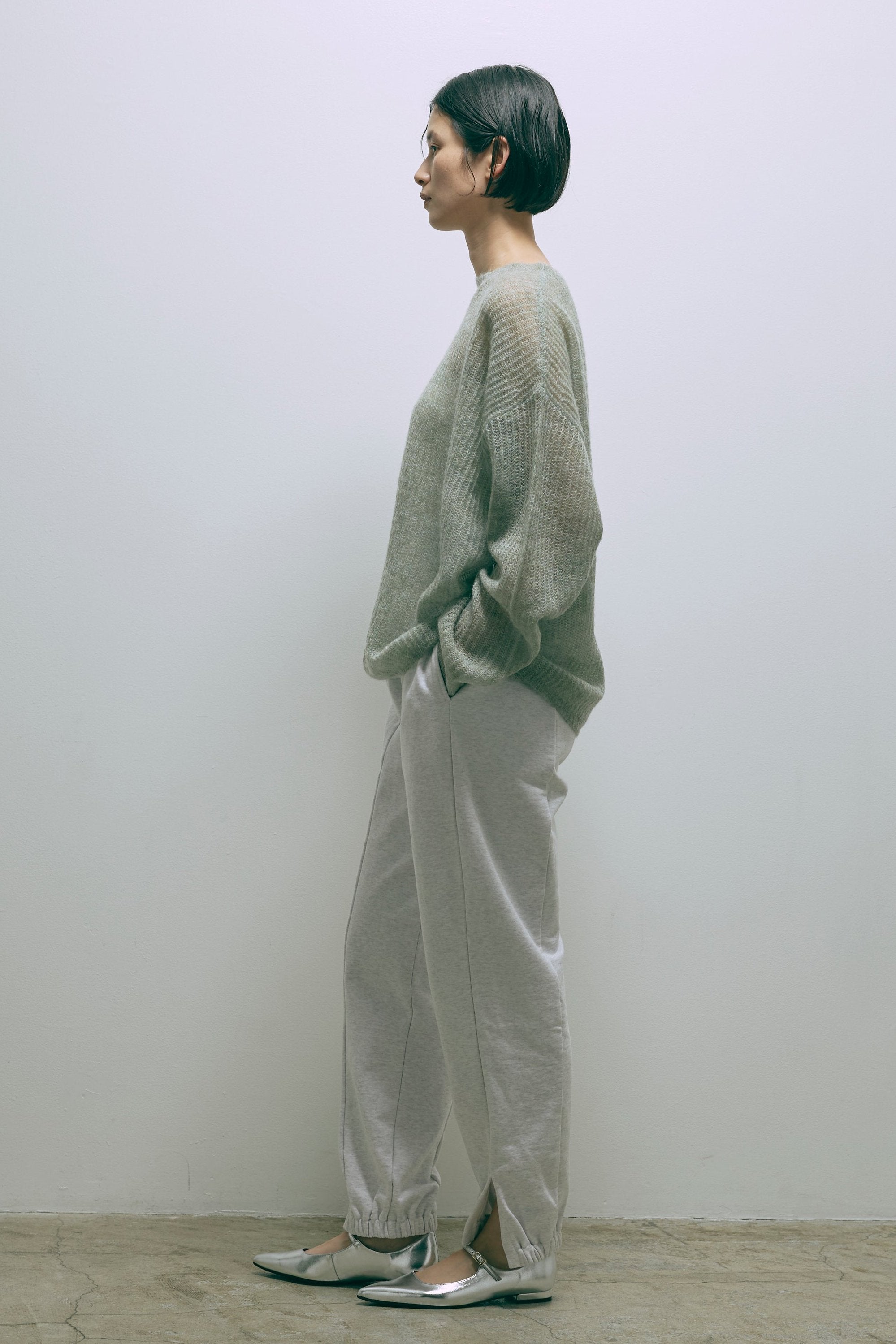 【Set Up】Slit Sweat Pants